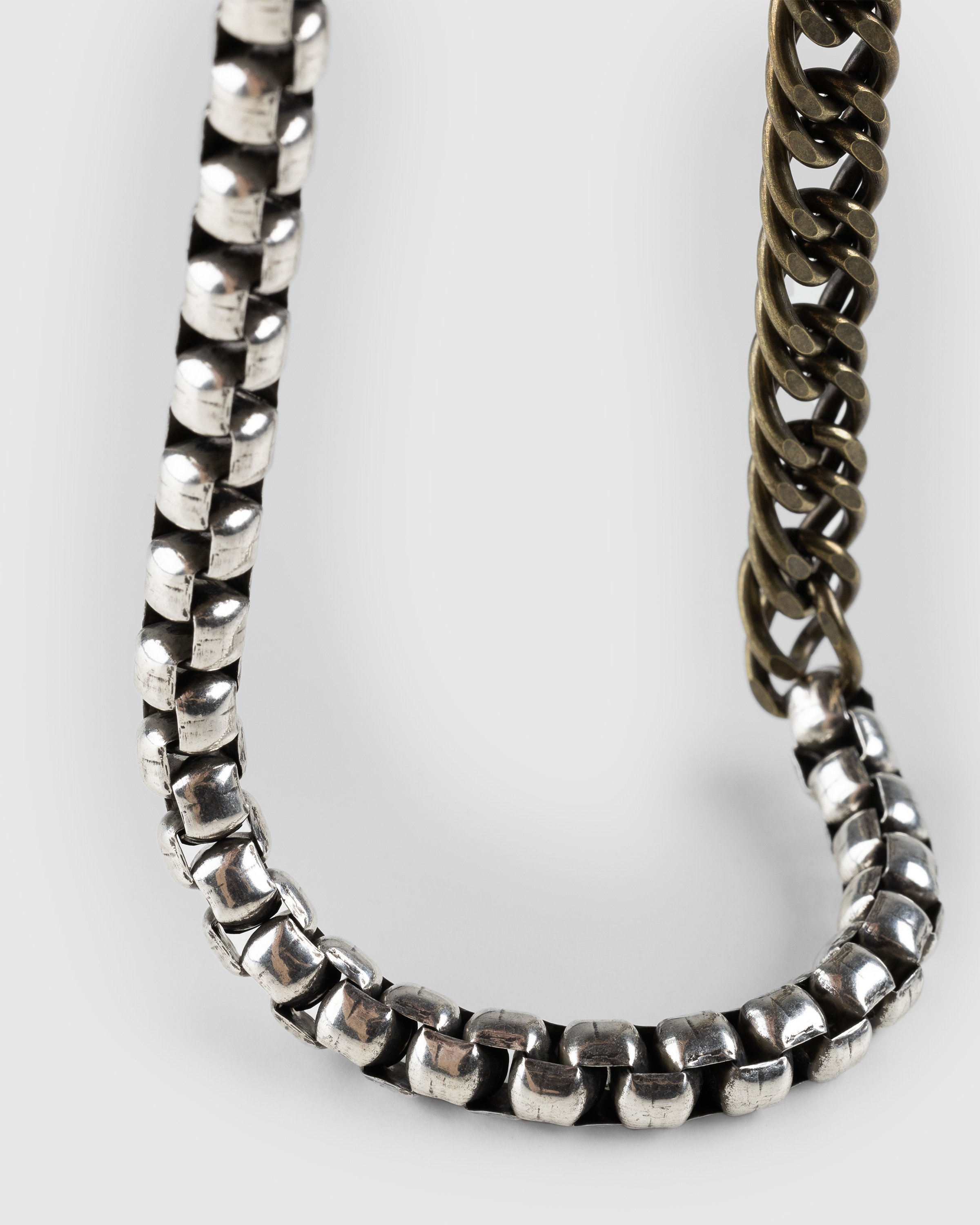 Dries van Noten - M232-125 Necklace Silver/Brass - Accessories - Silver - Image 2