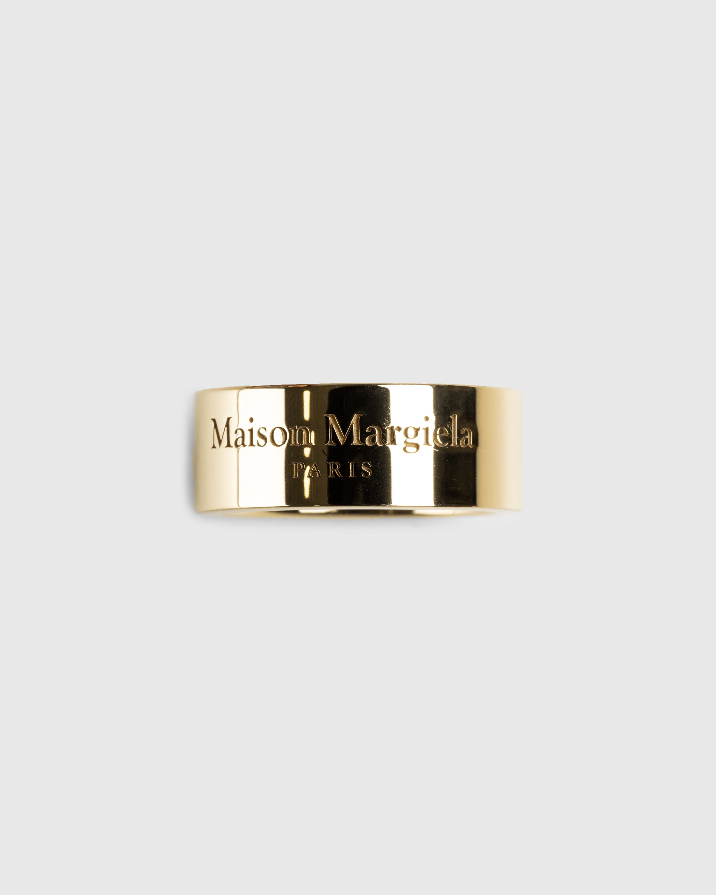 Maison Margiela - Logo-Engraved Ring Gold - Accessories - Gold - Image 3