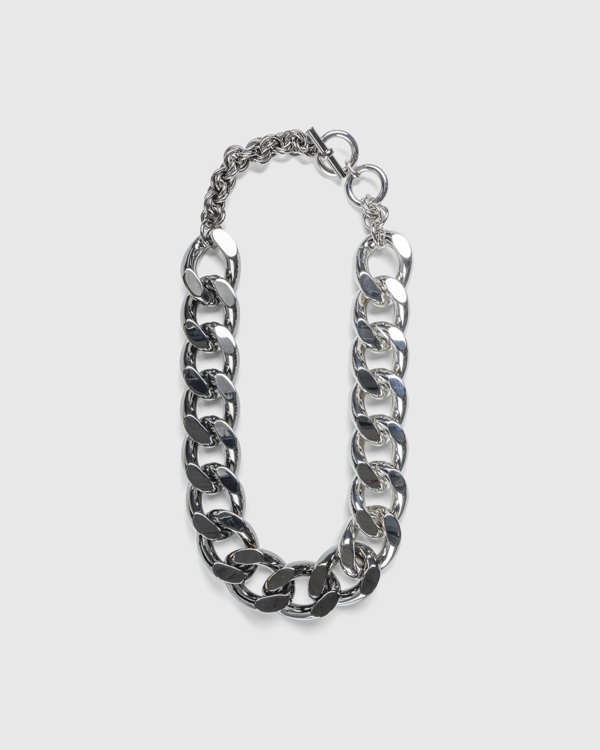 J.W. Anderson - Oversized Chain Necklace Silver Tone/Gunmetal - Accessories - Silver - Image 1