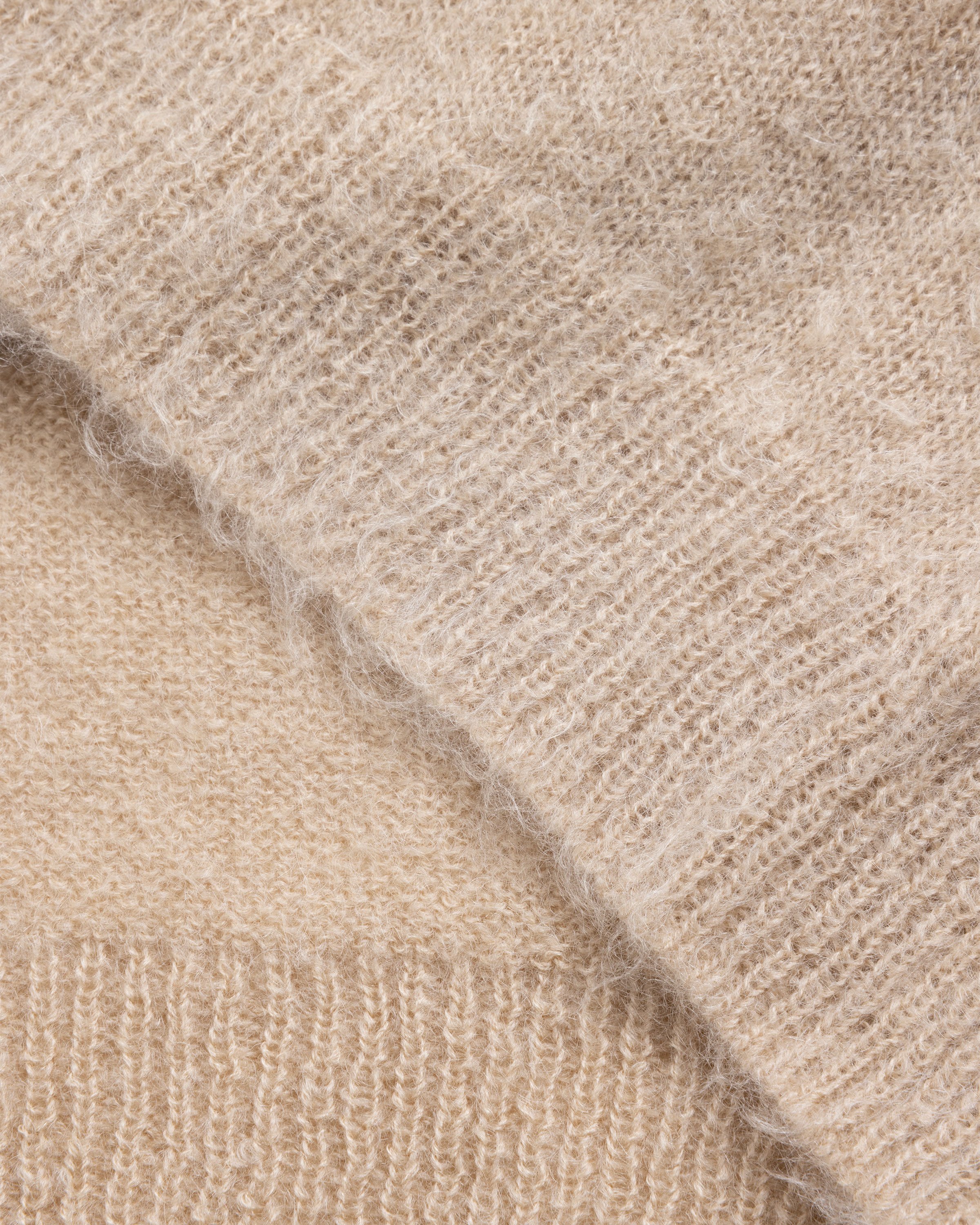 Auralee - Brushed Mohair Knit Polo Beige - Clothing - Beige - Image 6