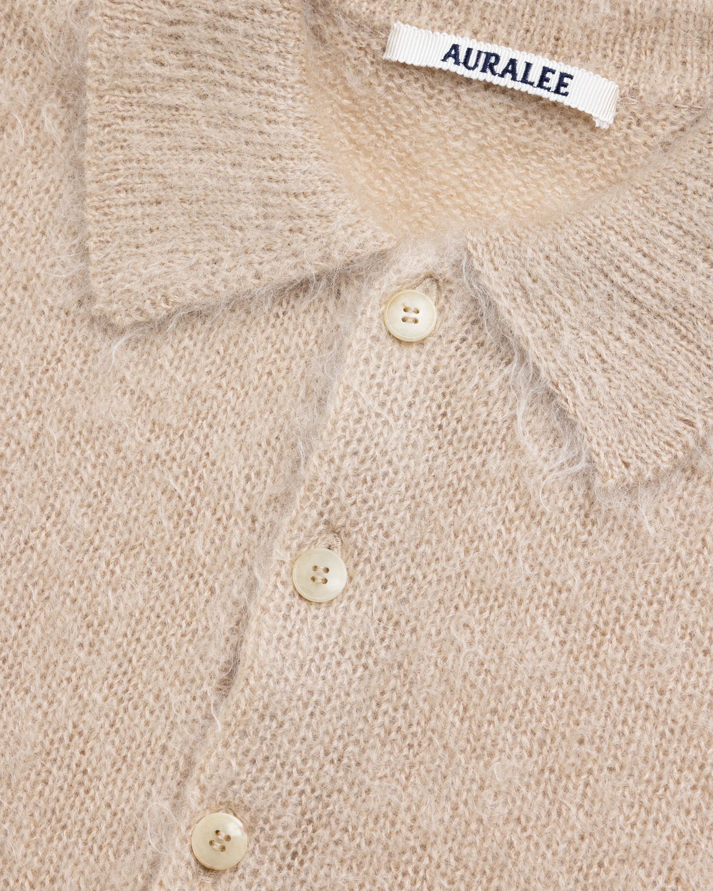 Auralee - Brushed Mohair Knit Polo Beige - Clothing - Beige - Image 7