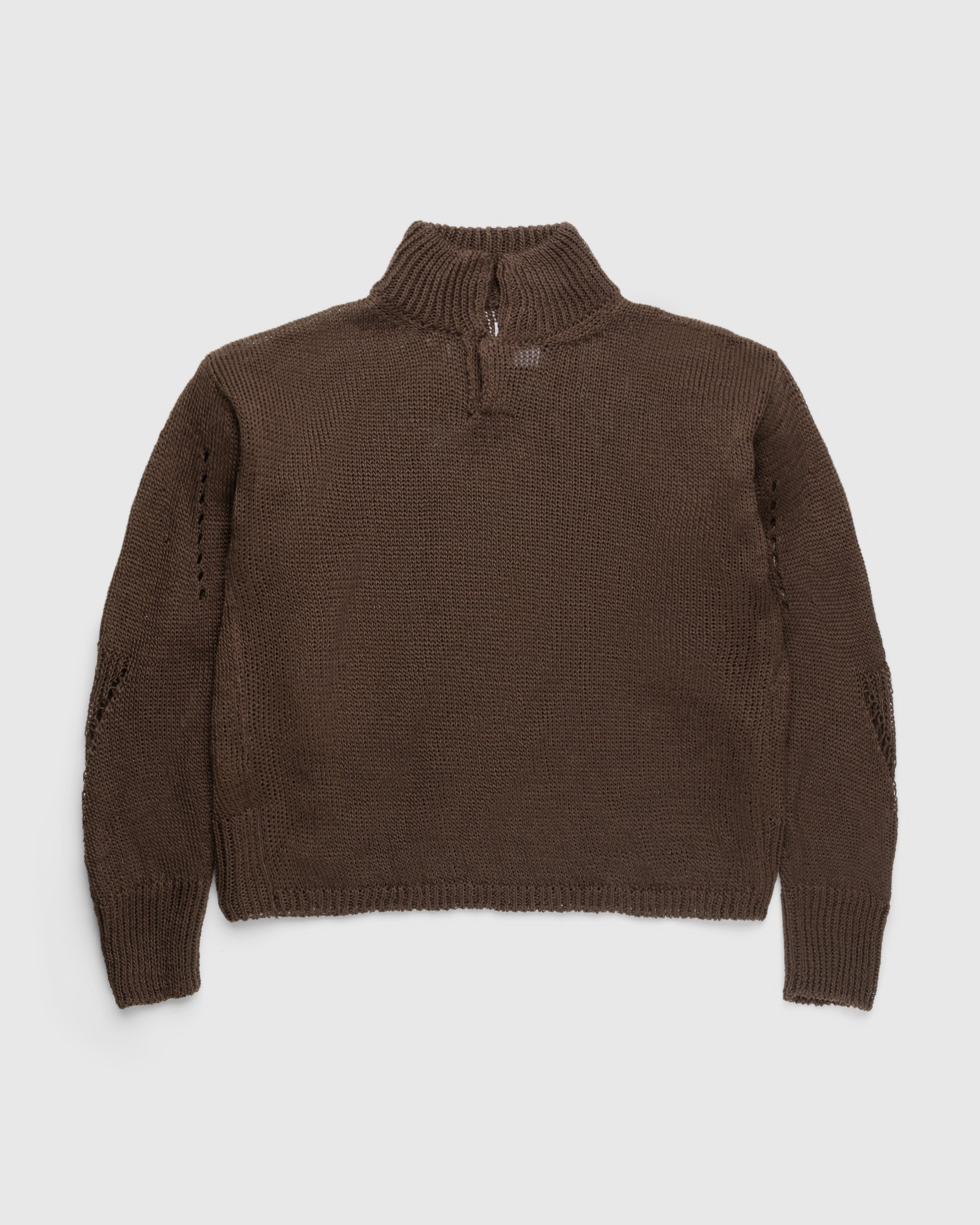 ROA - Longsleeve Knit Polo Brown - Clothing - Brown - Image 1