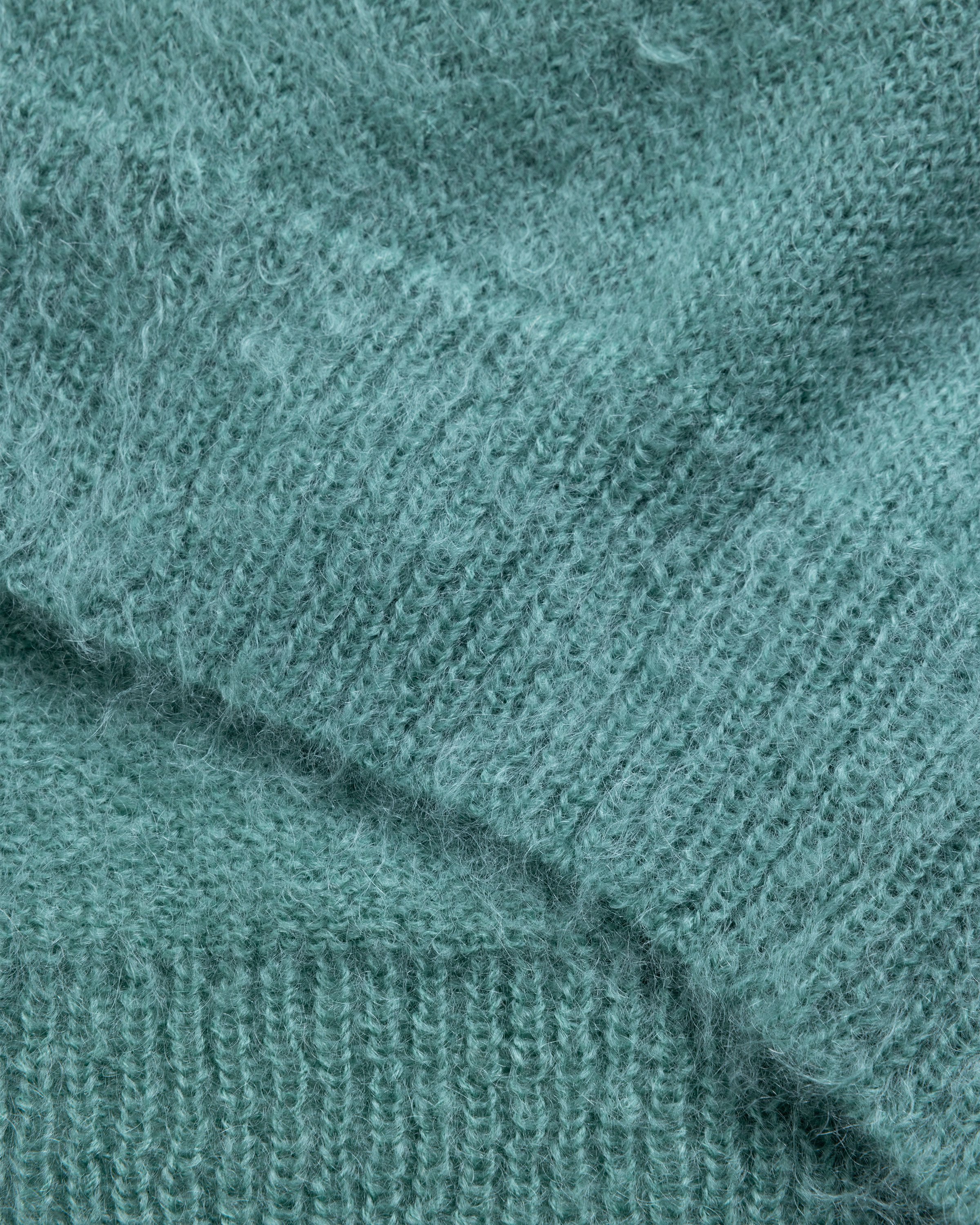 Auralee - Brushed Mohair Knit Polo Jade Green - Clothing - Green - Image 5