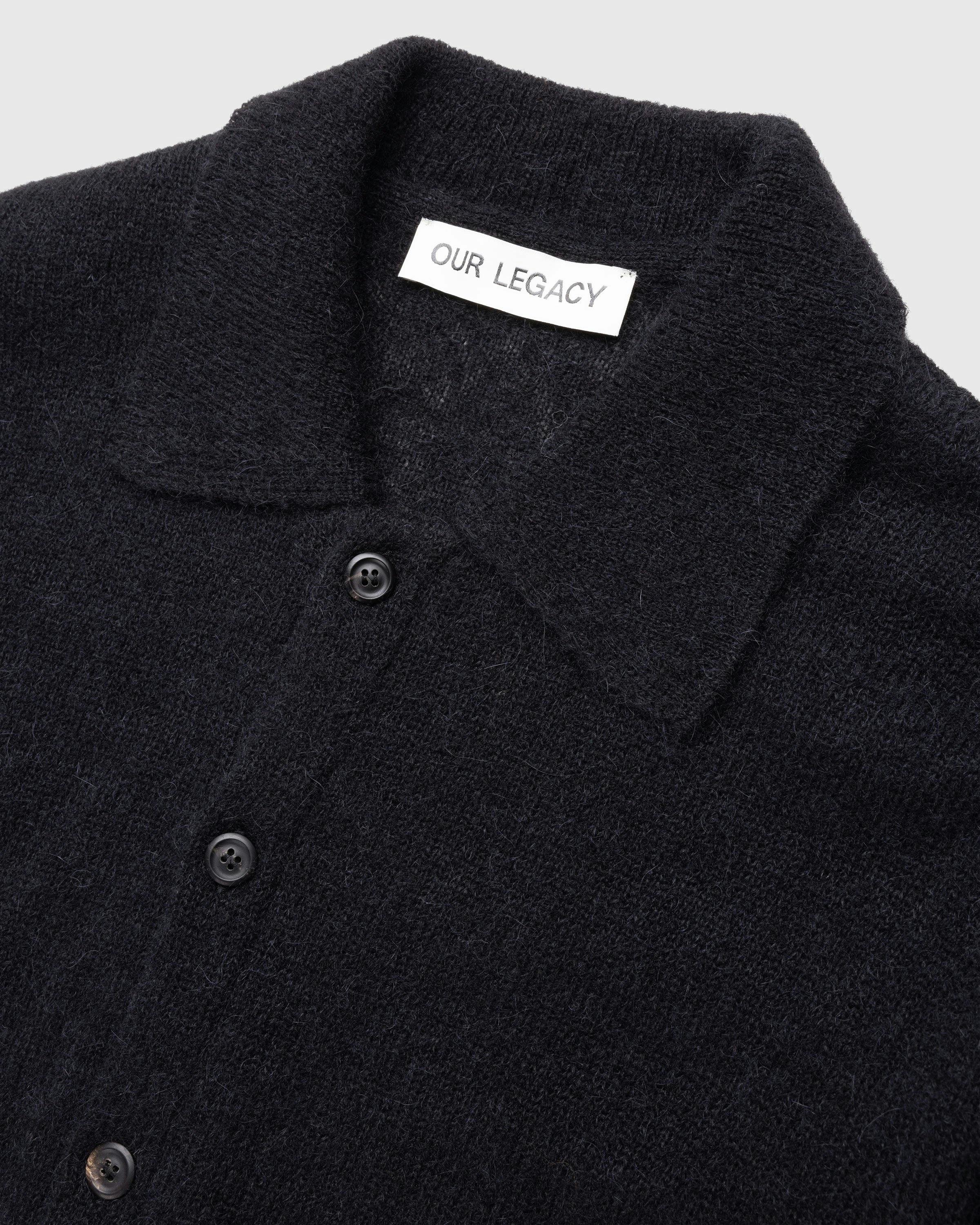 Our Legacy - Evening Polo Black Fuzzy Alpaca - Clothing - Black - Image 5