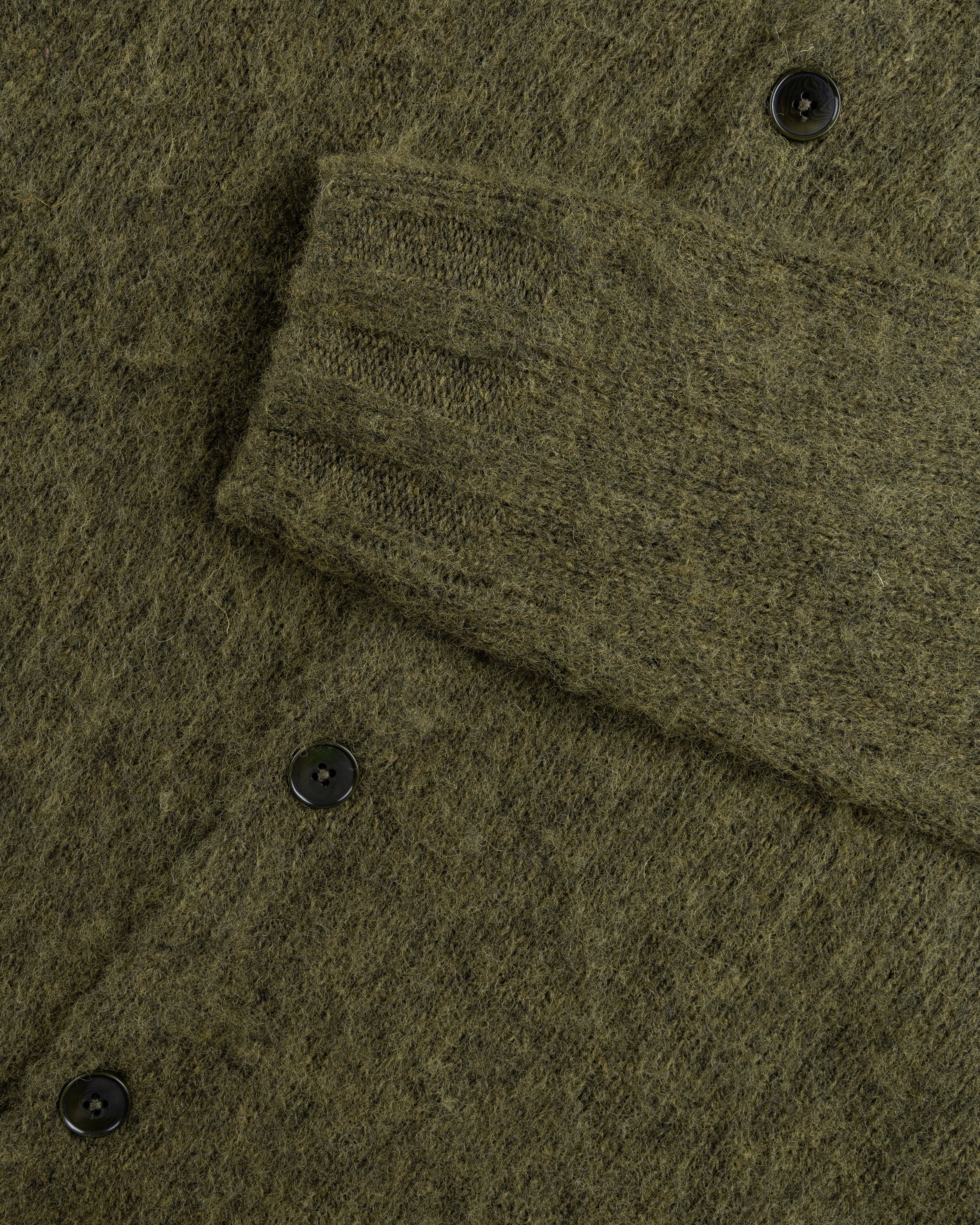 Acne Studios - Polo Wool Cardigan Dark Olive - Clothing - Green - Image 6