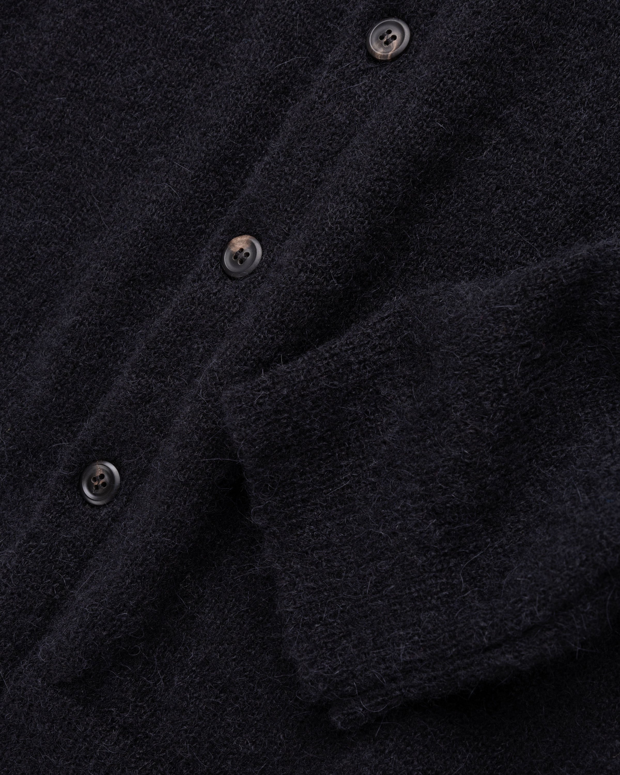 Our Legacy - Evening Polo Black Fuzzy Alpaca - Clothing - Black - Image 6