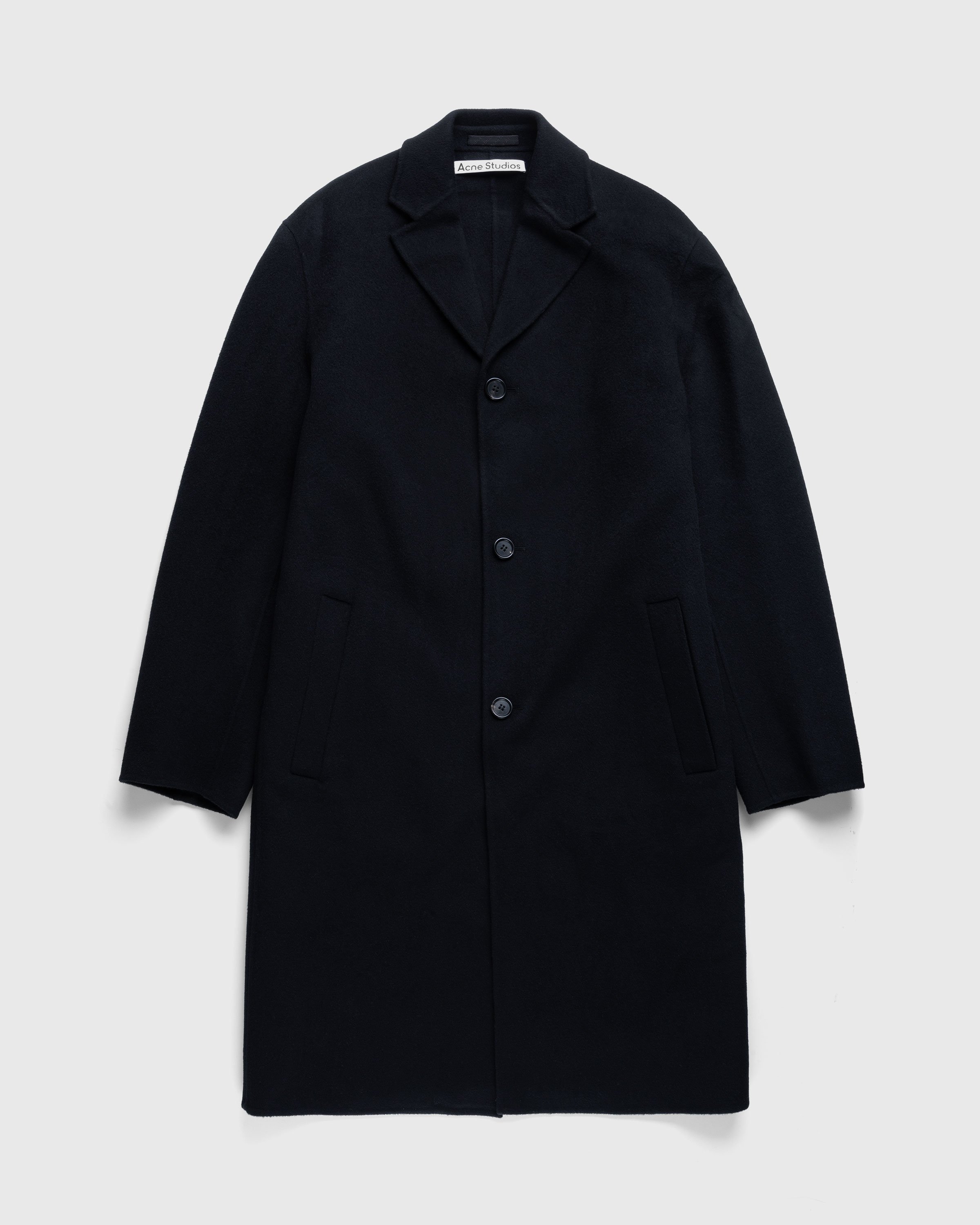 Acne Studios - Single-Breasted Coat Black - Clothing - Black - Image 1