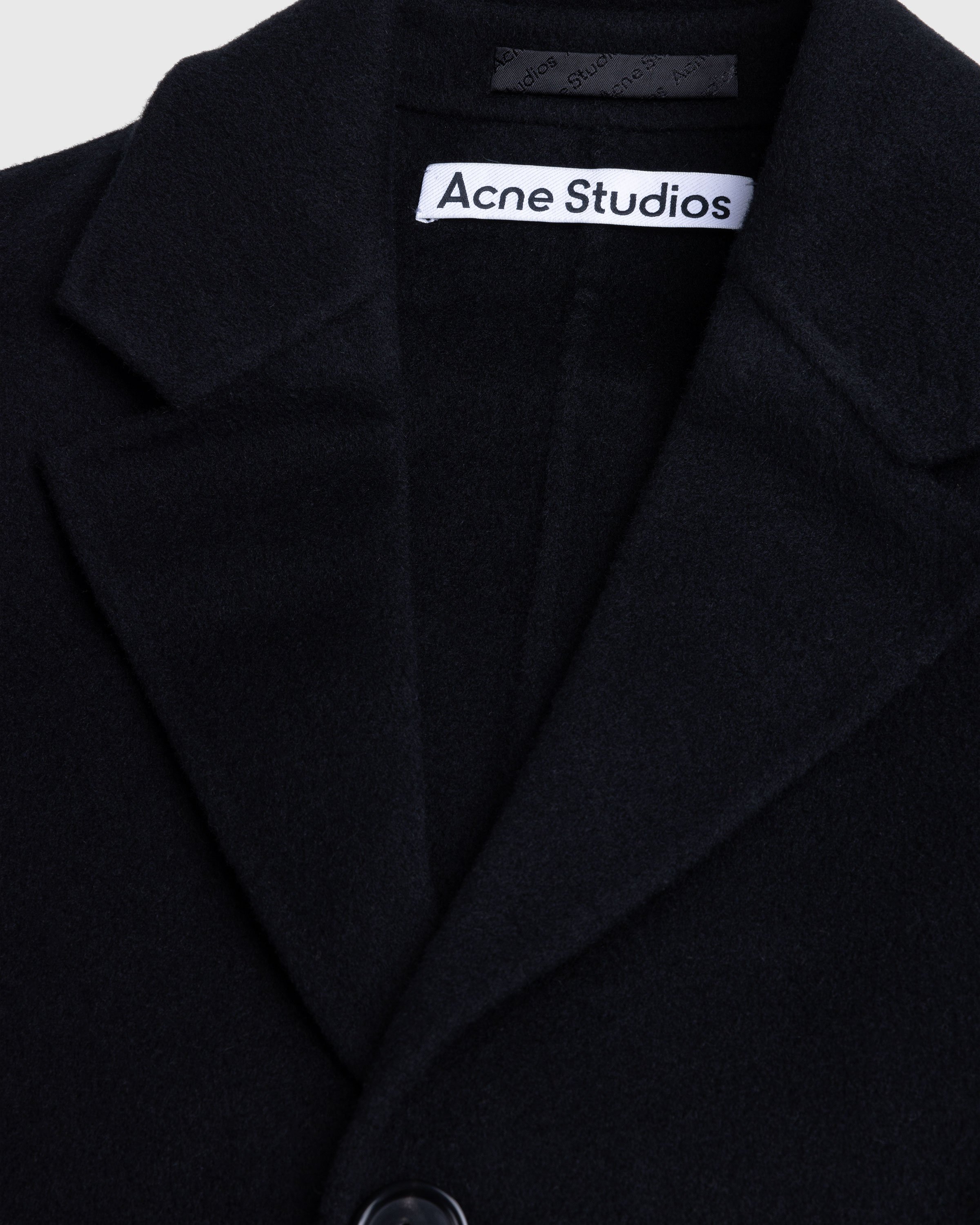 Acne Studios - Single-Breasted Coat Black - Clothing - Black - Image 6