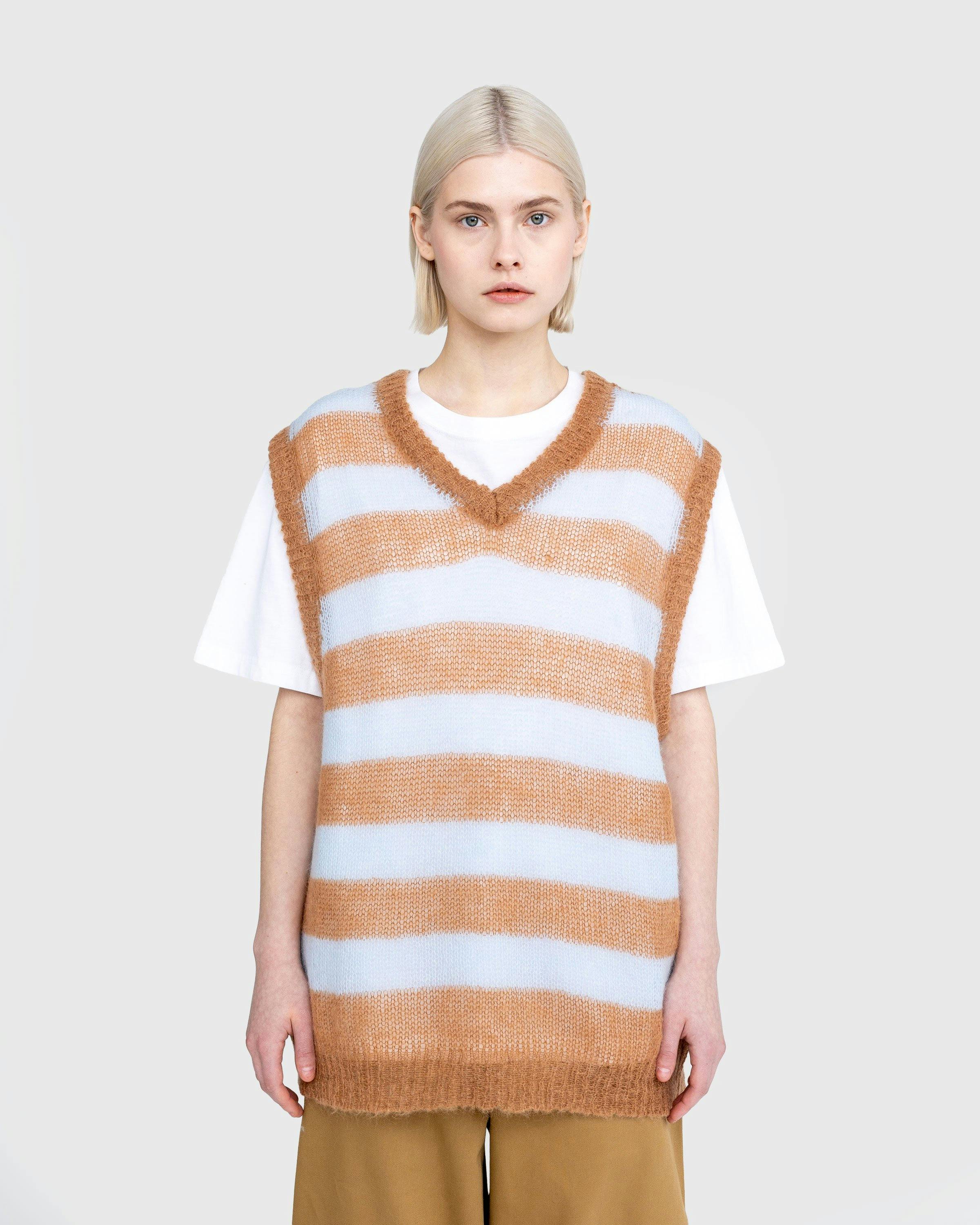 Highsnobiety - Sweater Vest Brown/Light Blue - Clothing - Multi - Image 2