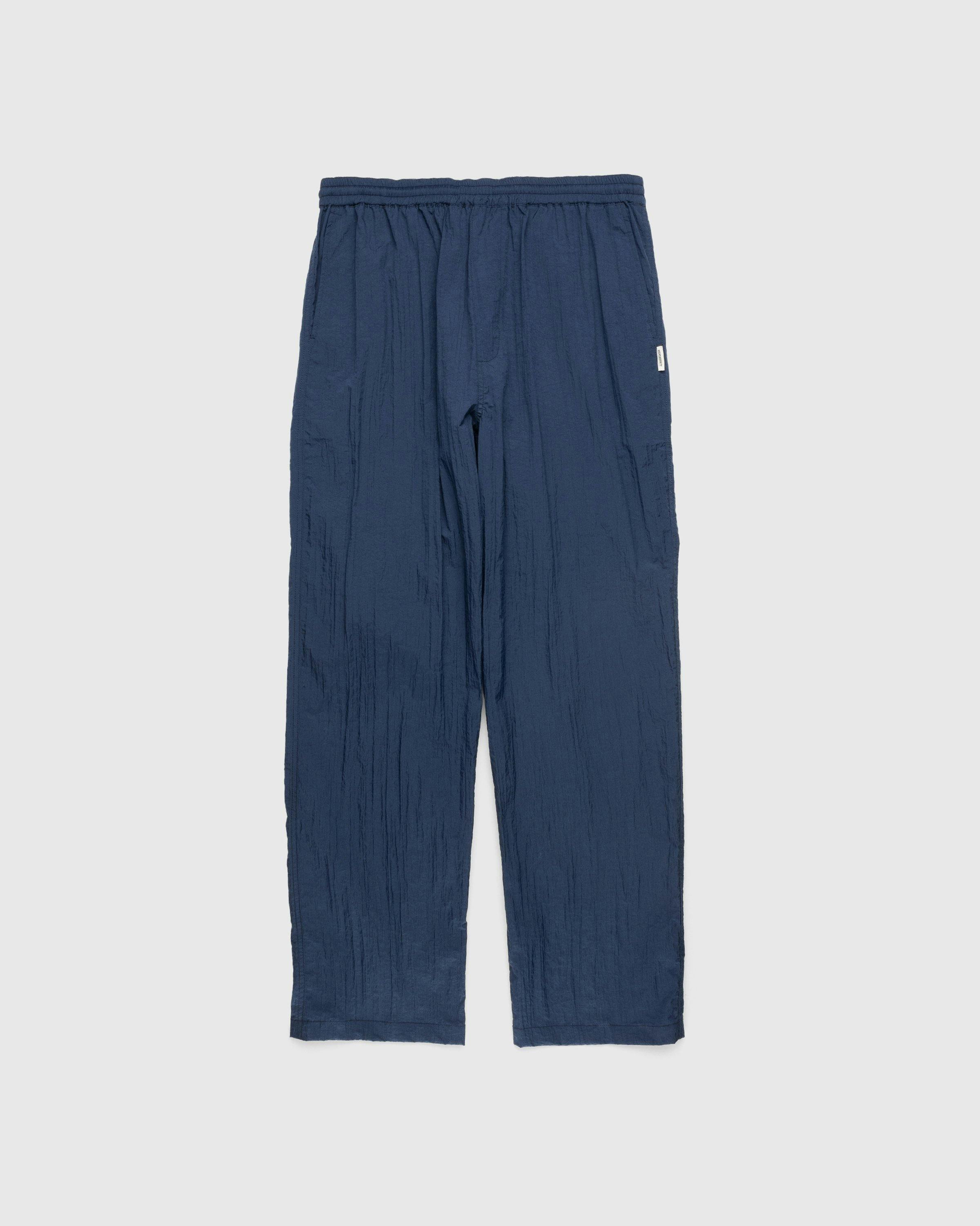 Highsnobiety - Texture Nylon Pants Navy - Clothing - Blue - Image 1