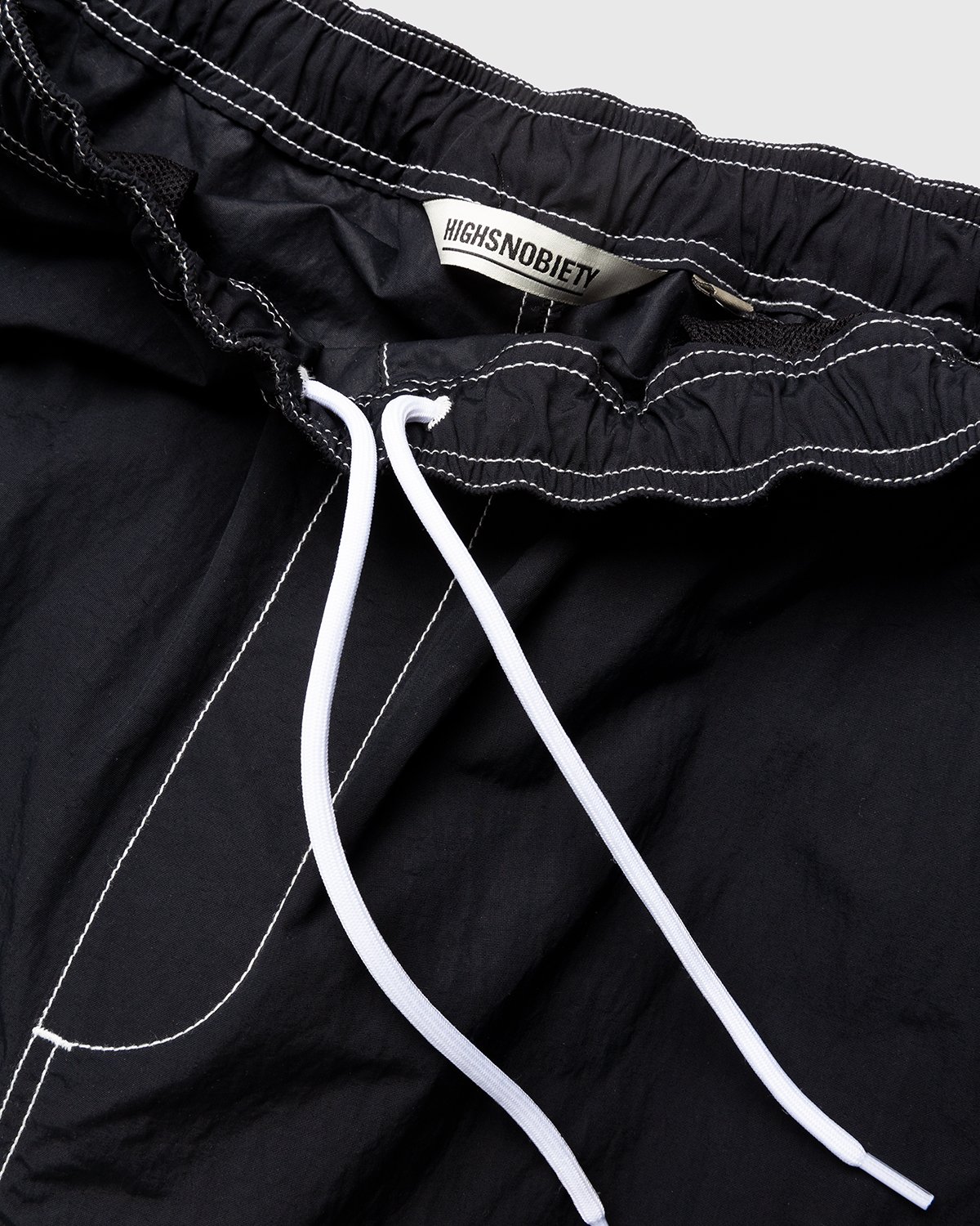 Highsnobiety - Contrast Brushed Nylon Elastic Pants Black - Clothing - Black - Image 5
