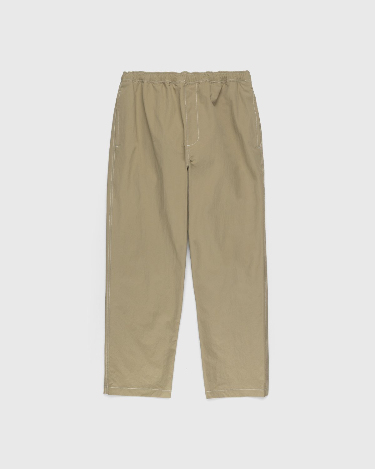 Highsnobiety - Contrast Brushed Nylon Elastic Pants Beige - Clothing - Beige - Image 1