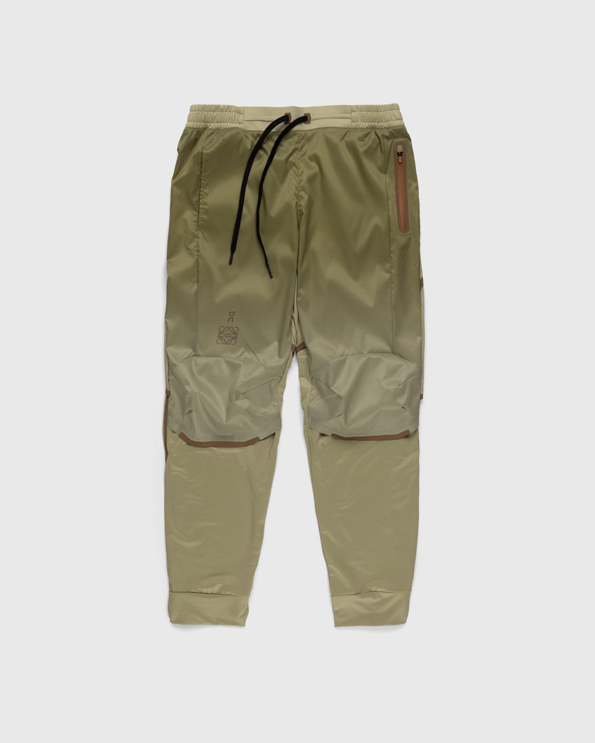 Loewe x On - Men's Technical Running Pants Gradient Khaki - Clothing - Green - Image 1