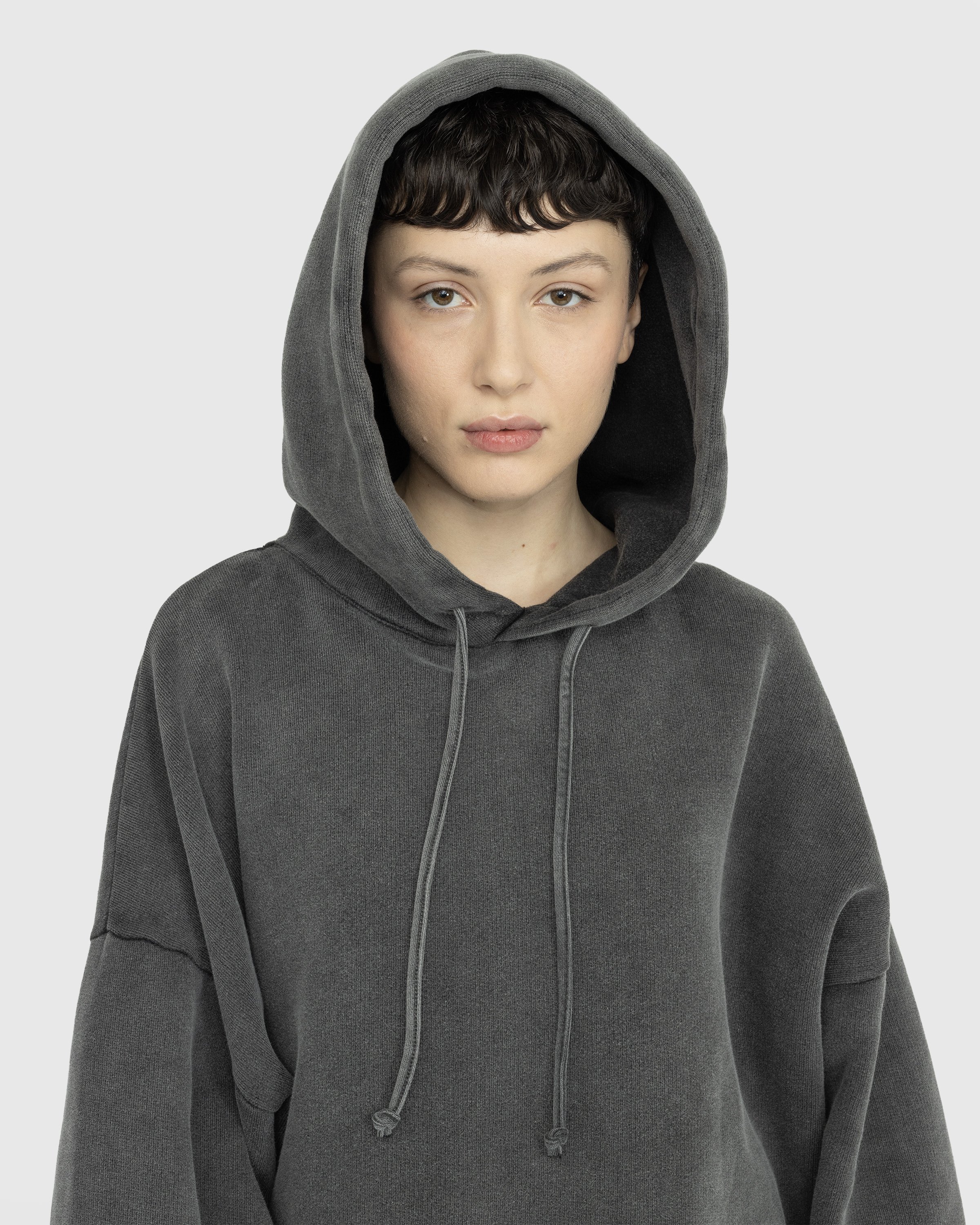 Acne Studios - Hooded Sweatshirt Faded Black - Clothing - Grey - Image 5
