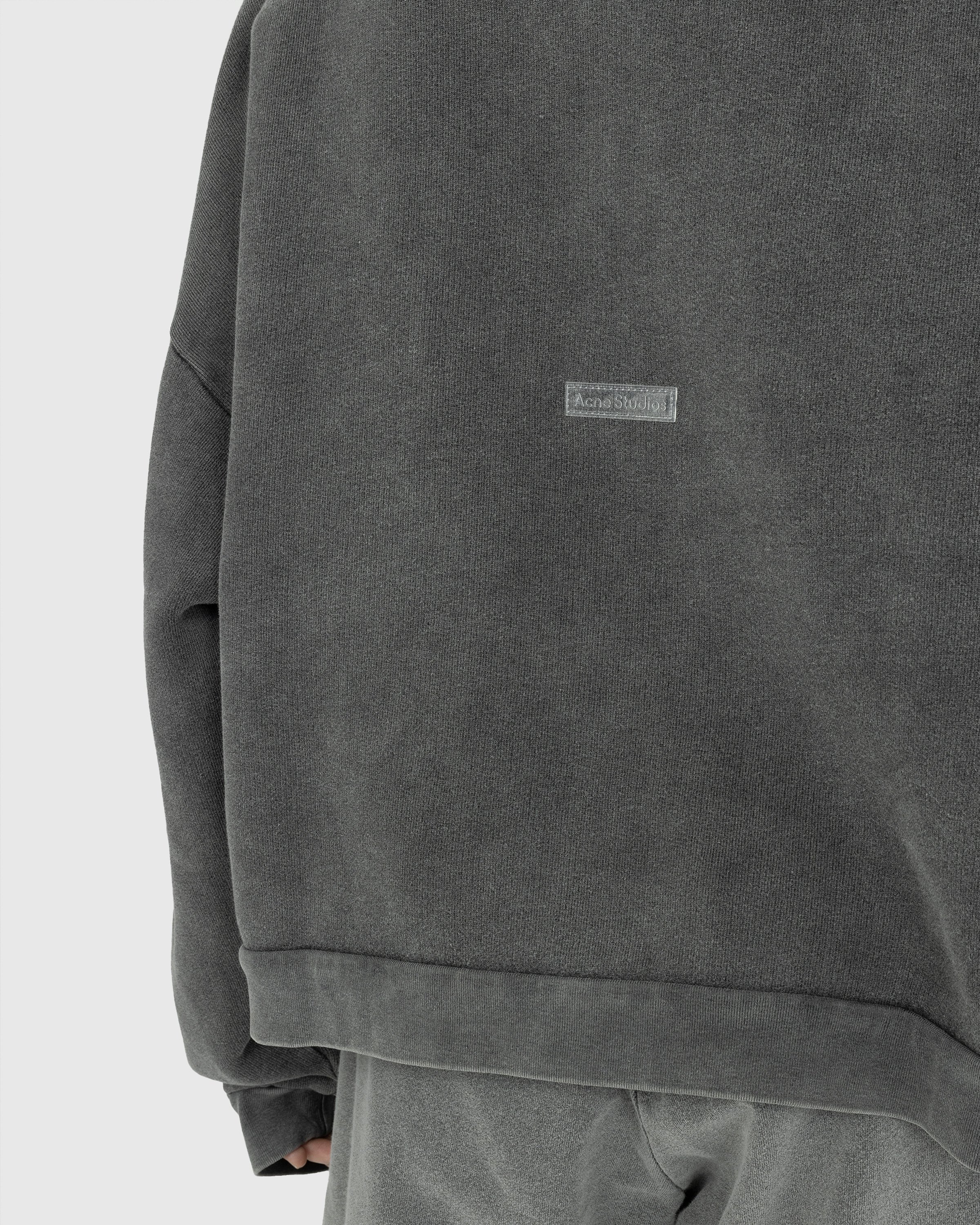 Acne Studios - Hooded Sweatshirt Faded Black - Clothing - Grey - Image 6