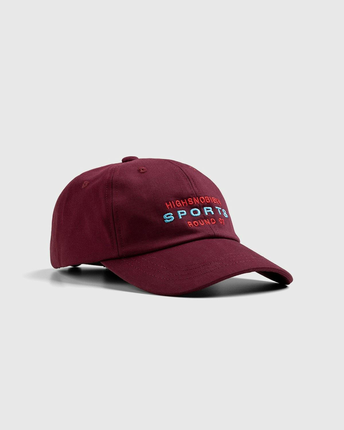 Highsnobiety - HS Sports Logo Cap Burgundy - Accessories - Red - Image 1