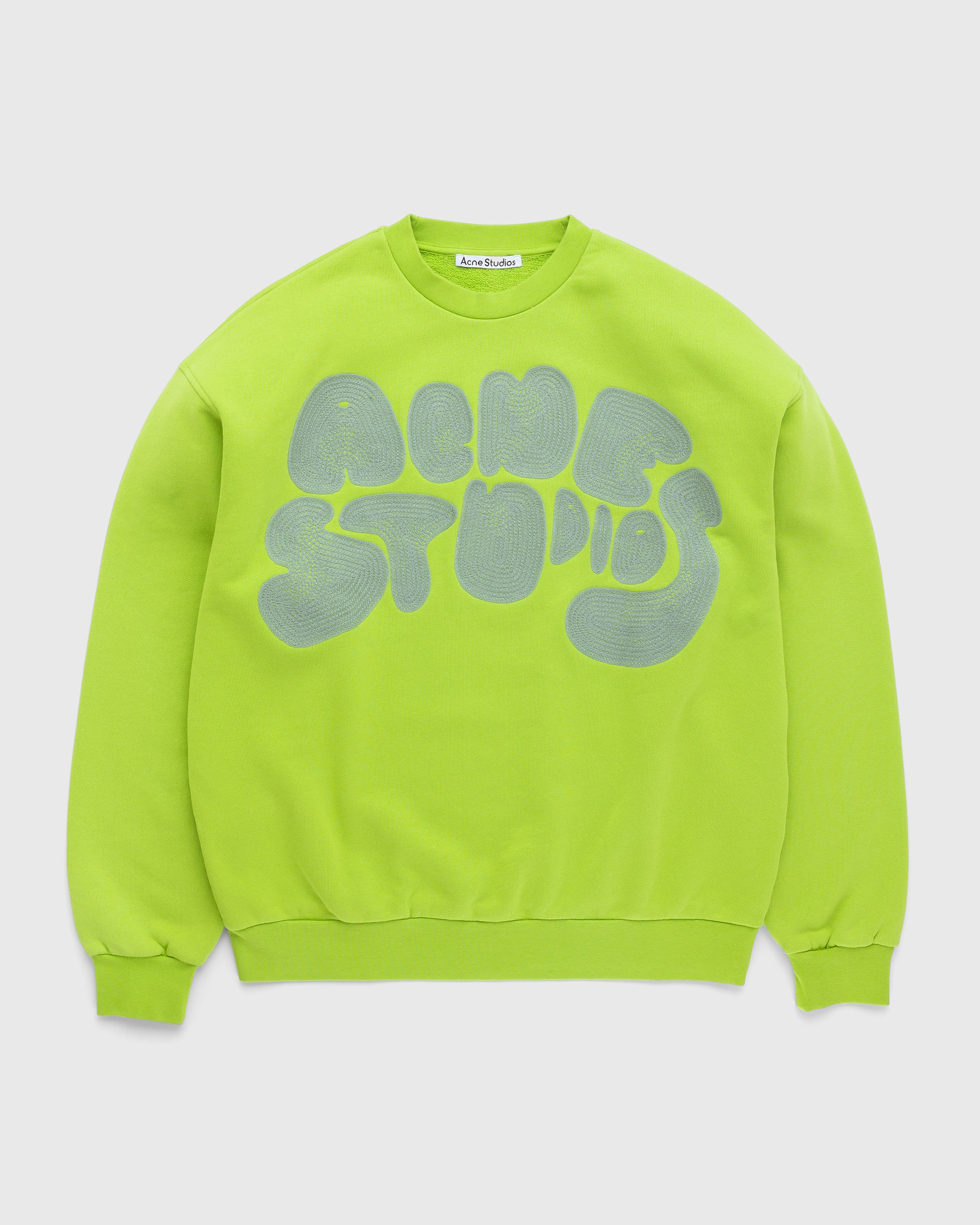 Acne Studios - Bubble Logo Crewneck Sweater Green - Clothing - Green - Image 1
