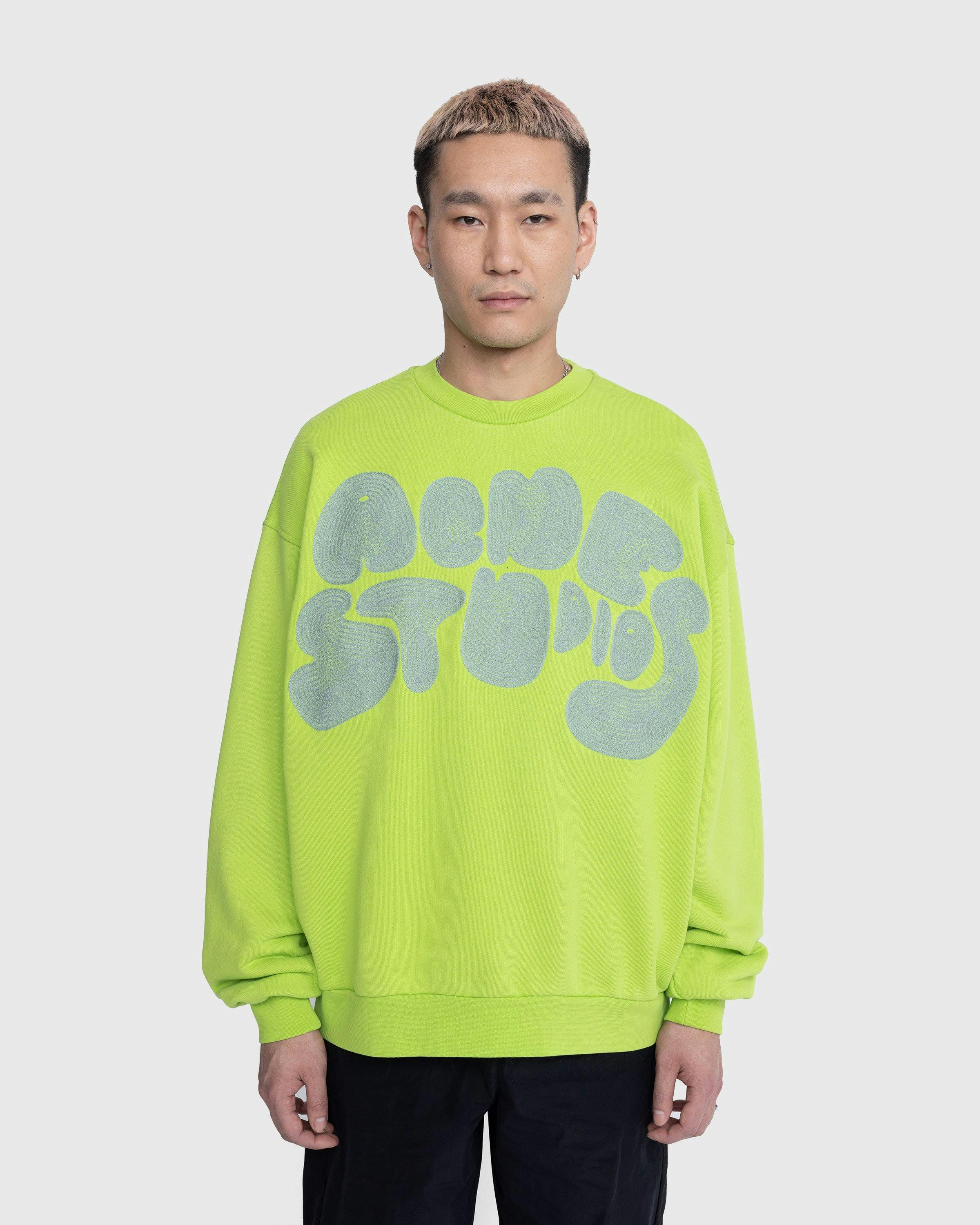 Acne Studios - Bubble Logo Crewneck Sweater Green - Clothing - Green - Image 2