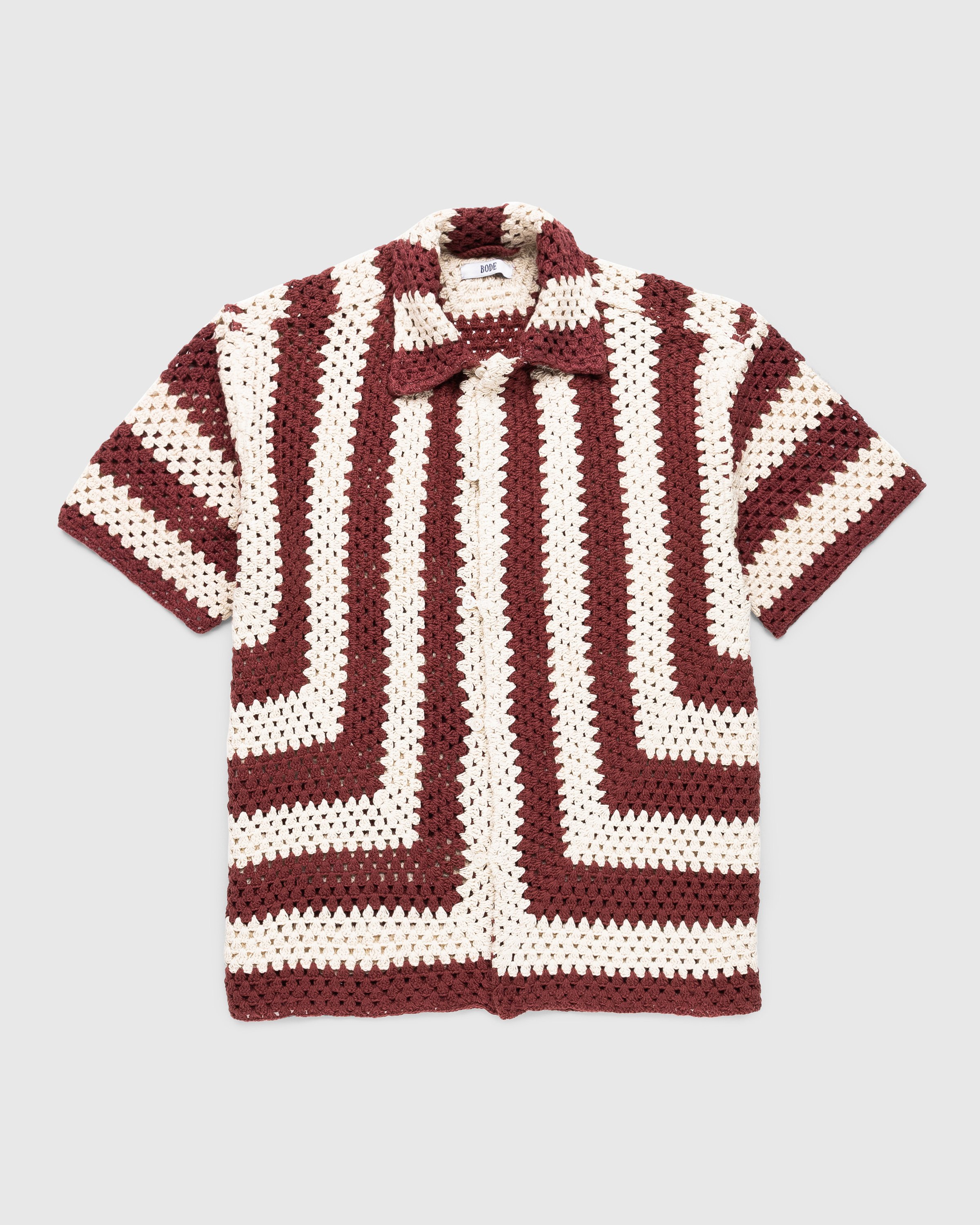 Bode - Flagship Crochet Shirt - Clothing - Red - Image 1