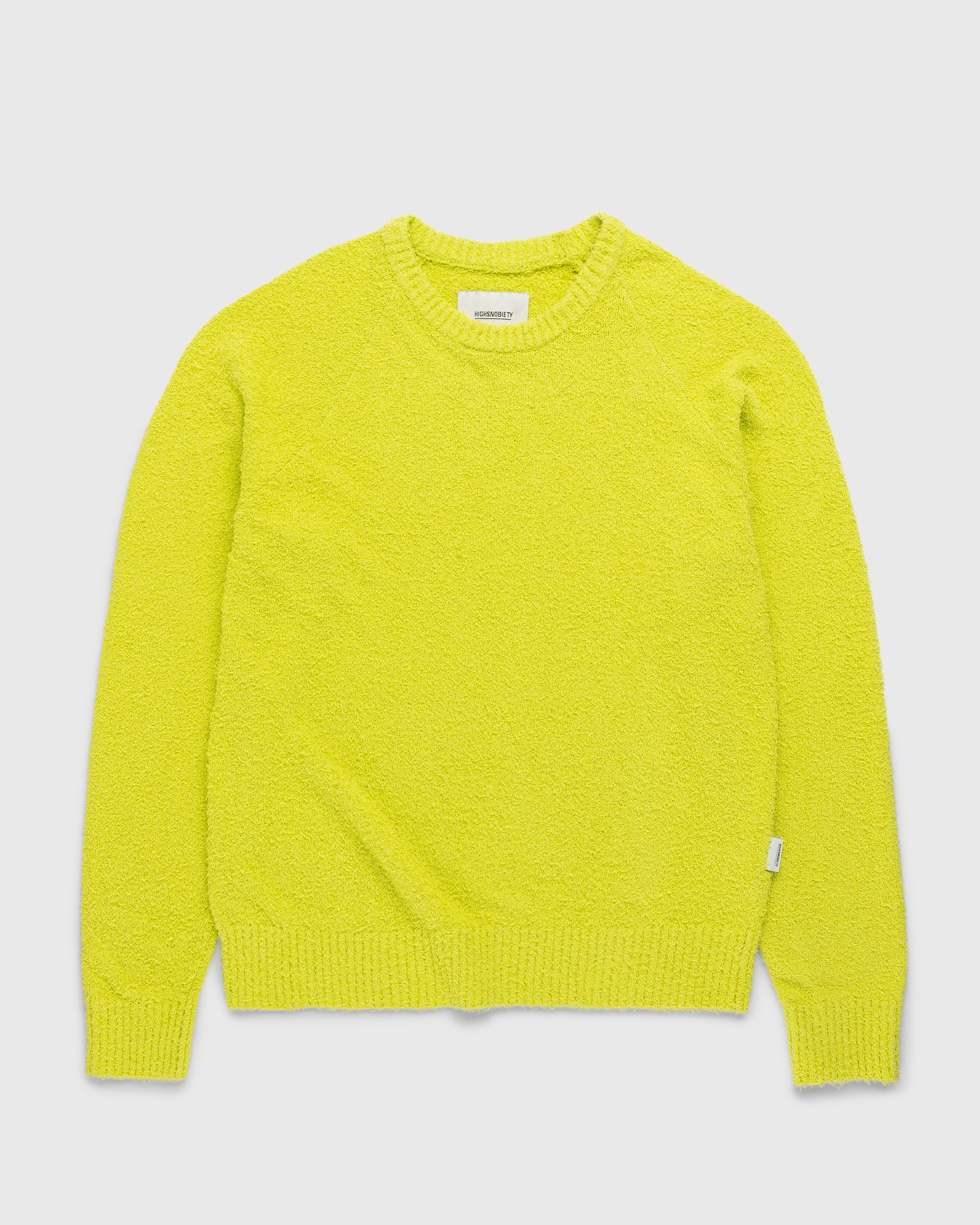 Highsnobiety - Raglan Crewneck Sweater Yellow - Clothing - Yellow - Image 1