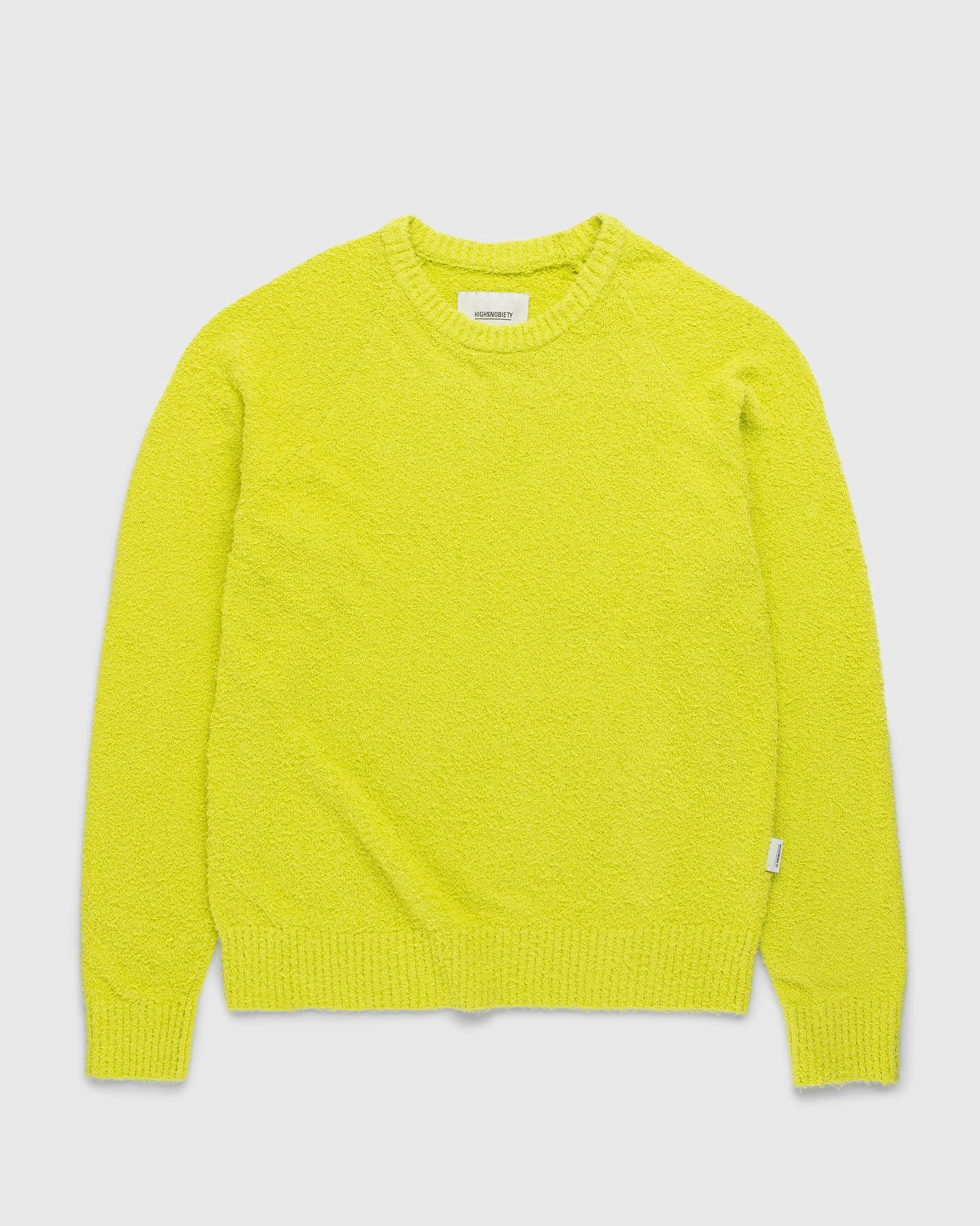 Highsnobiety - Raglan Crewneck Sweater Yellow - Clothing - Yellow - Image 1