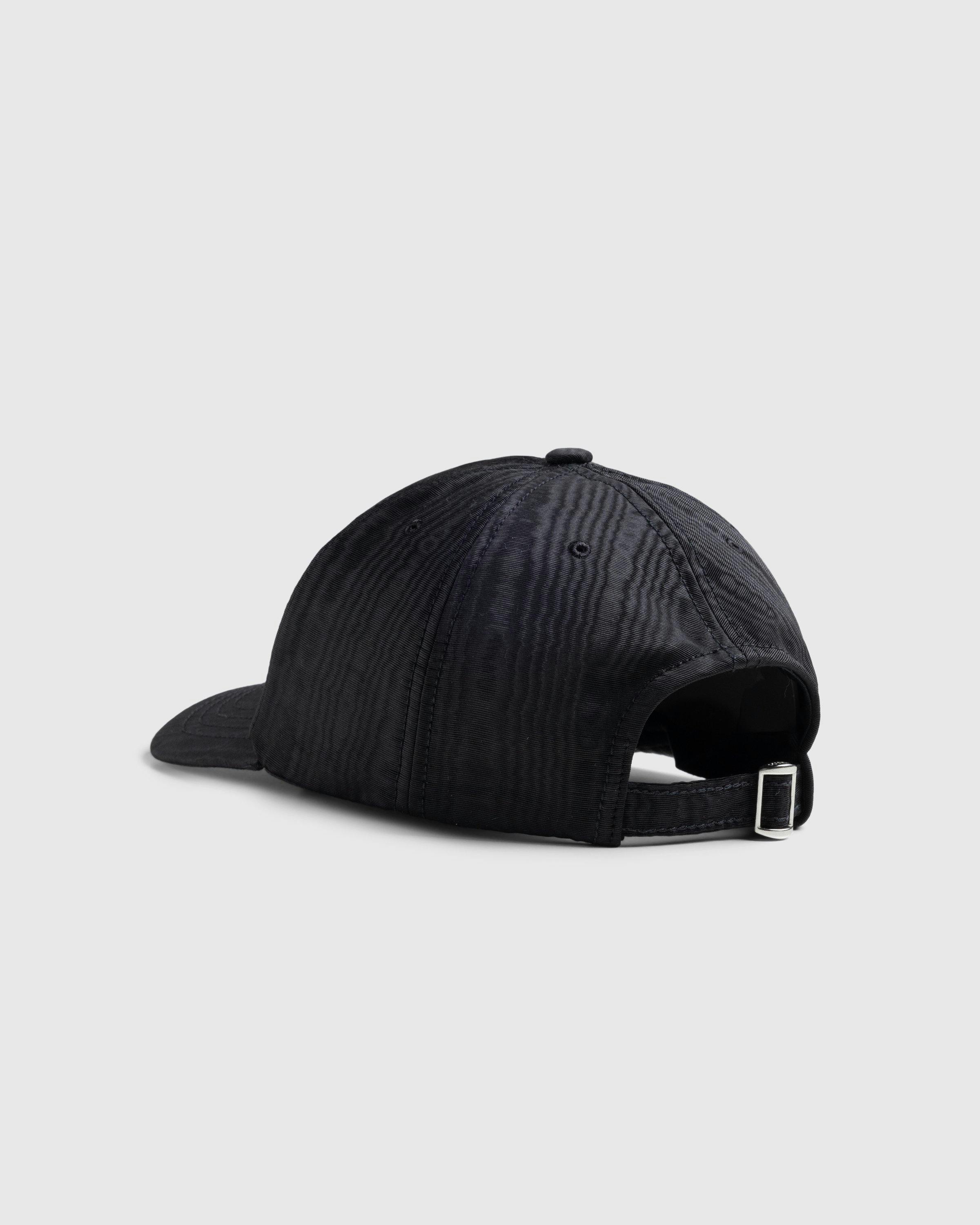 Marine Serre - Embroidered Regenerated Moire Cap Black - Accessories - Black - Image 3