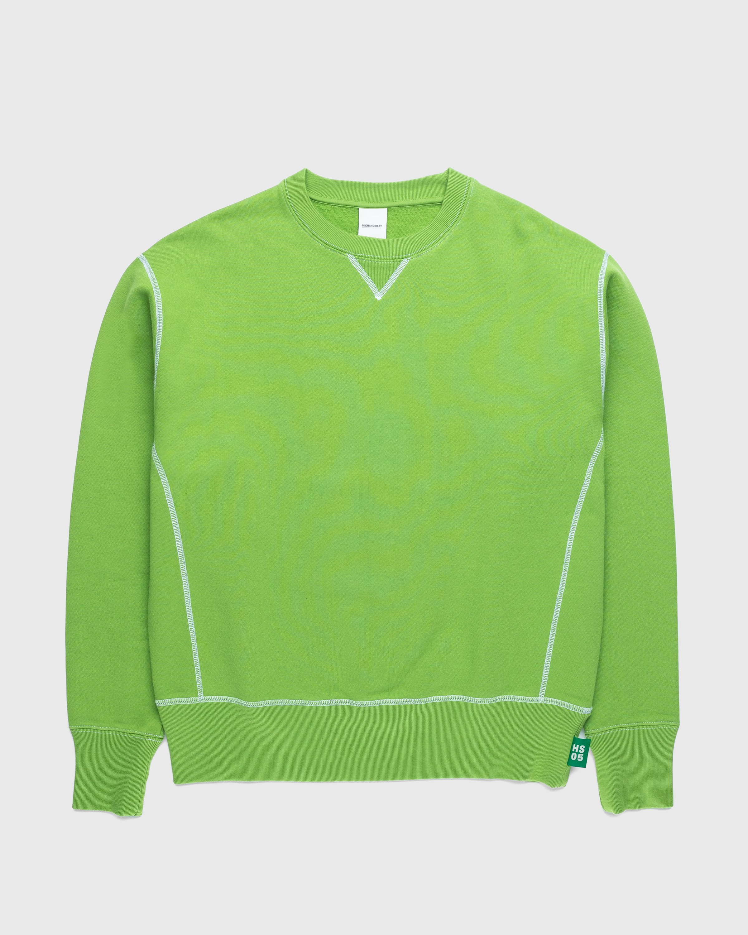 Highsnobiety - Contrast Stitch Fleece Crew Green - Clothing - Green - Image 1