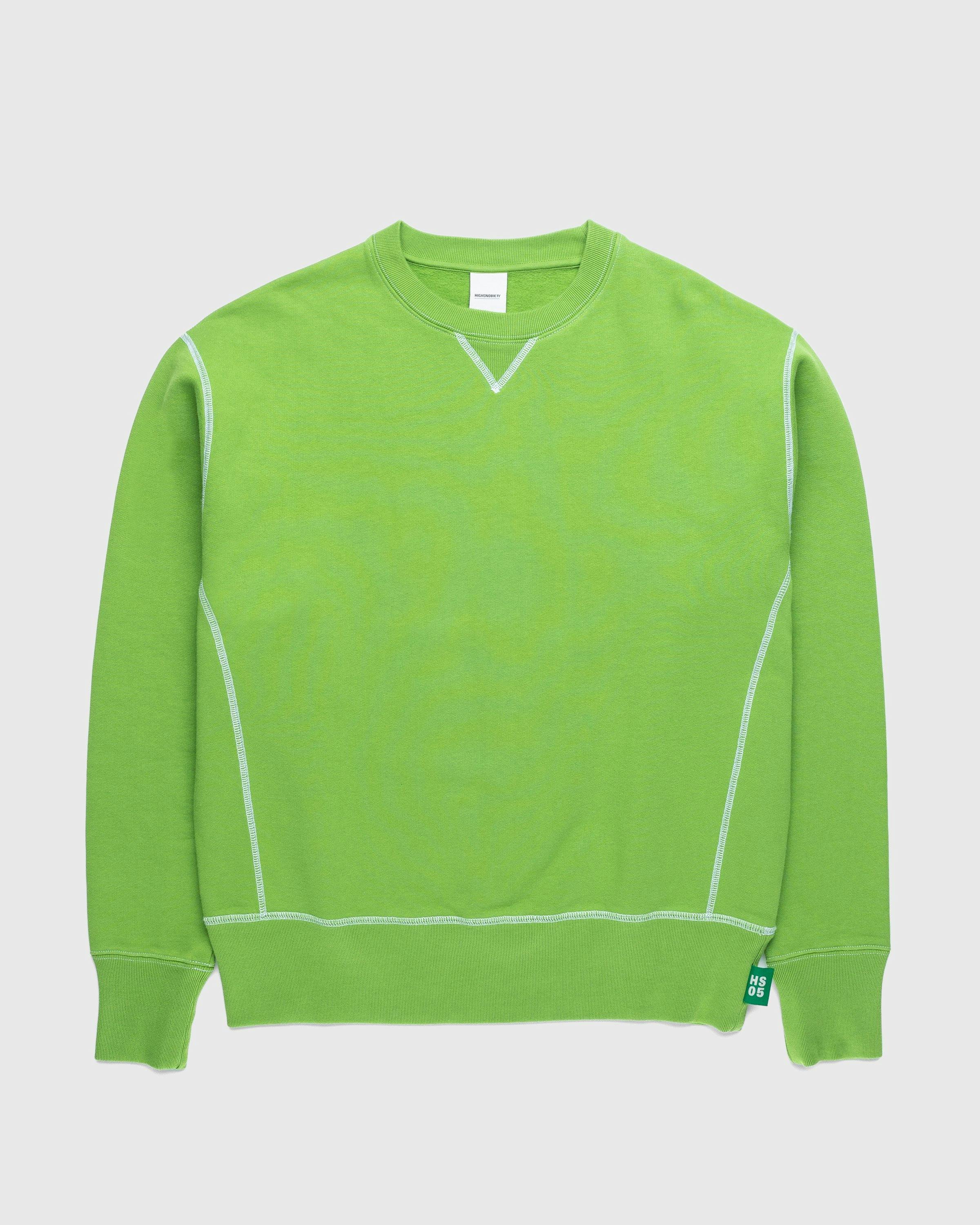 Highsnobiety Contrast Stitch Fleece Crew Green Highsnobiety Shop
