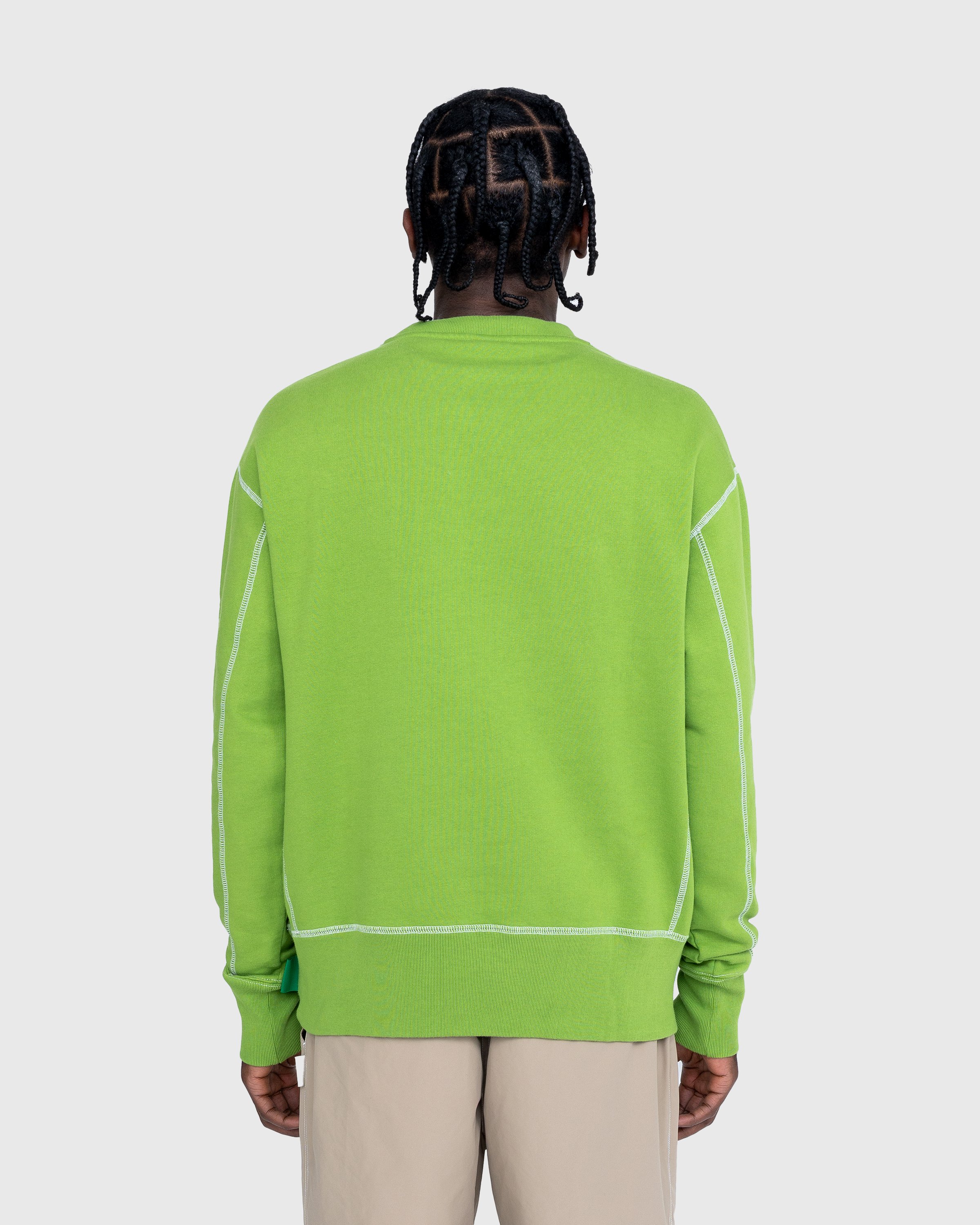 Highsnobiety - Contrast Stitch Fleece Crew Green - Clothing - Green - Image 4