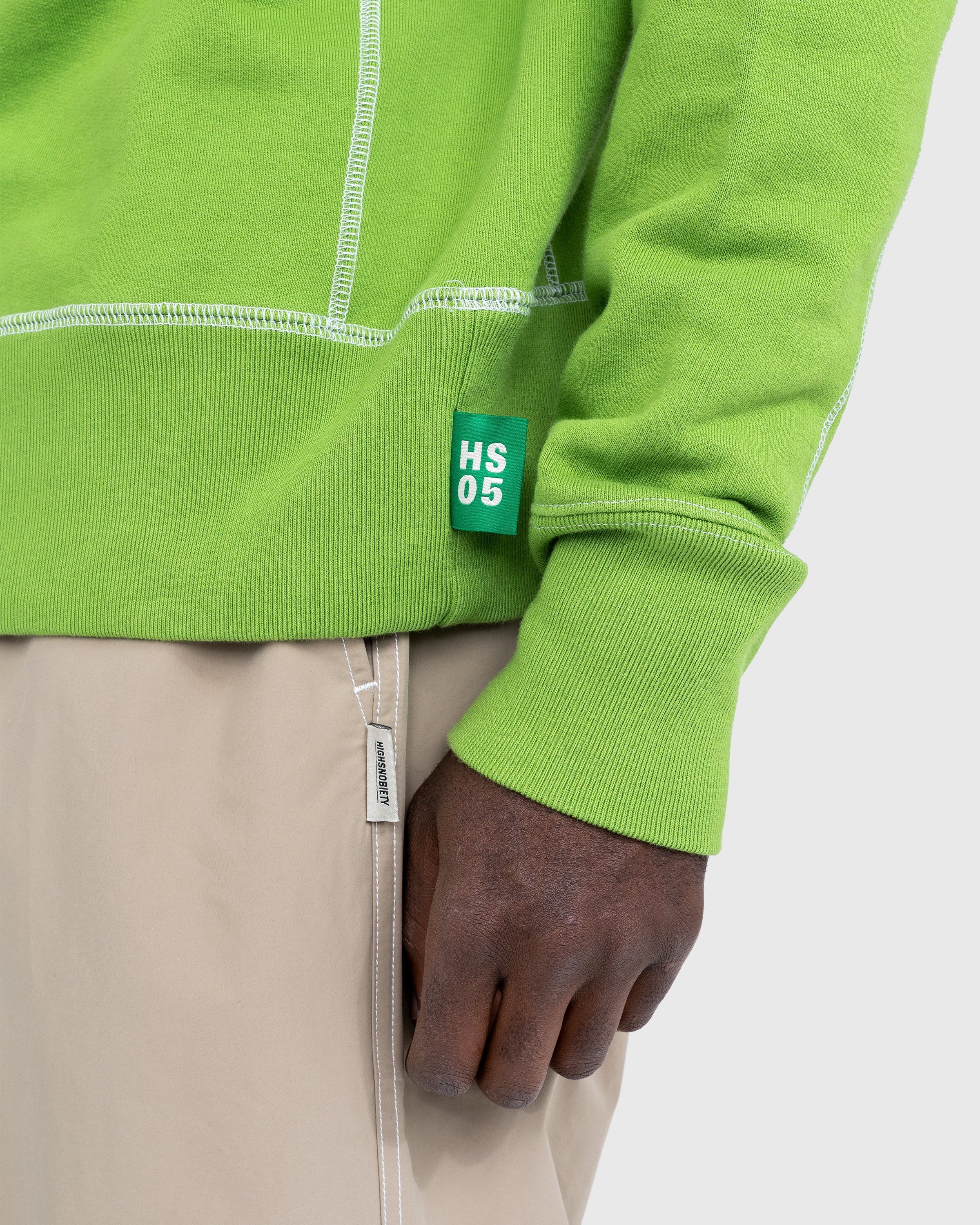 Highsnobiety - Contrast Stitch Fleece Crew Green - Clothing - Green - Image 5