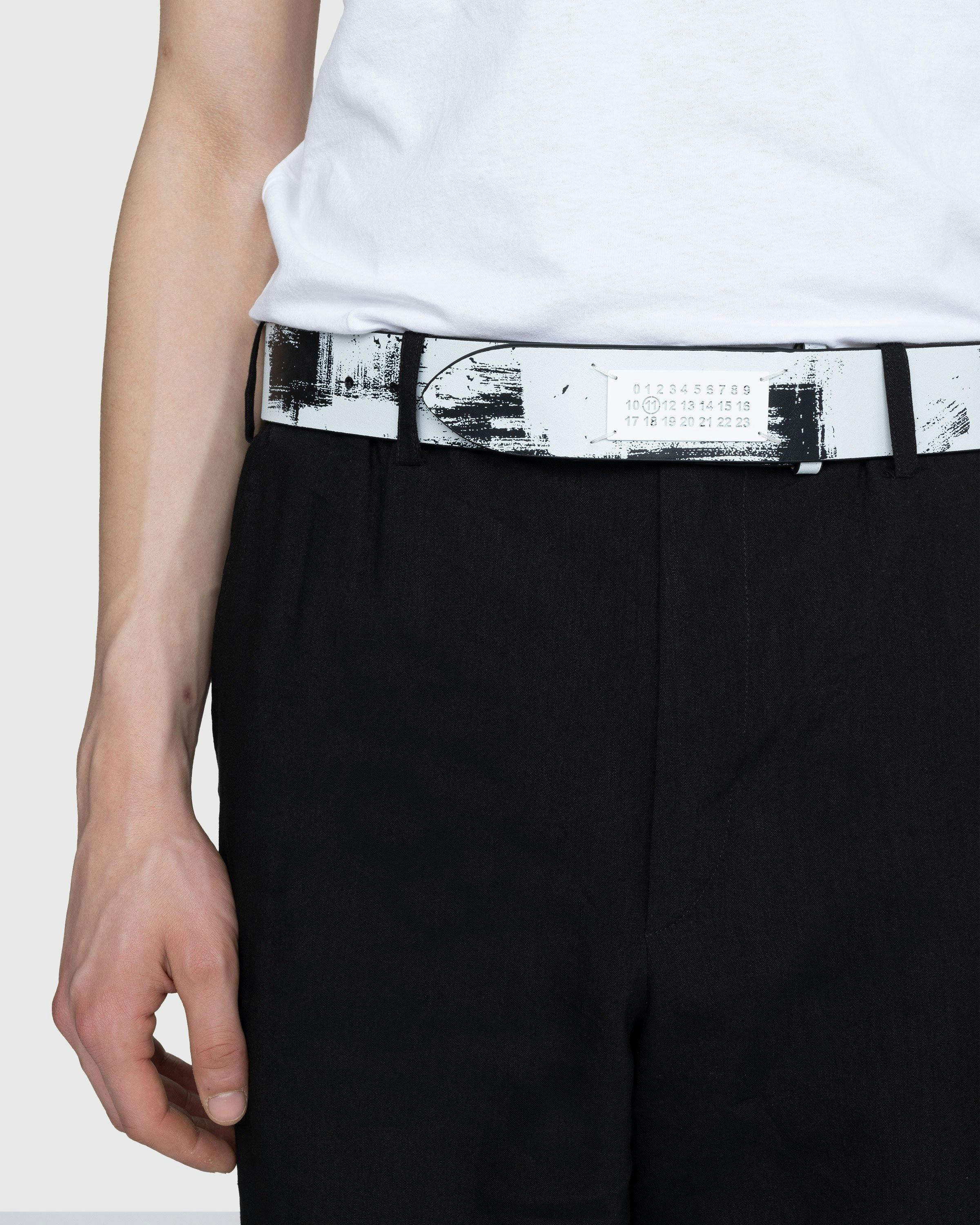 Maison Margiela - Distressed Leather Belt Black - Accessories - Black - Image 5