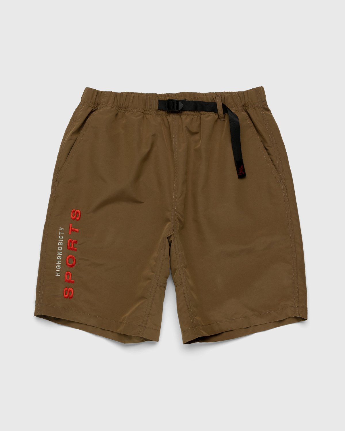 Gramicci x Highsnobiety - HS Sports Shell Packable Shorts Tan - Clothing - Brown - Image 1