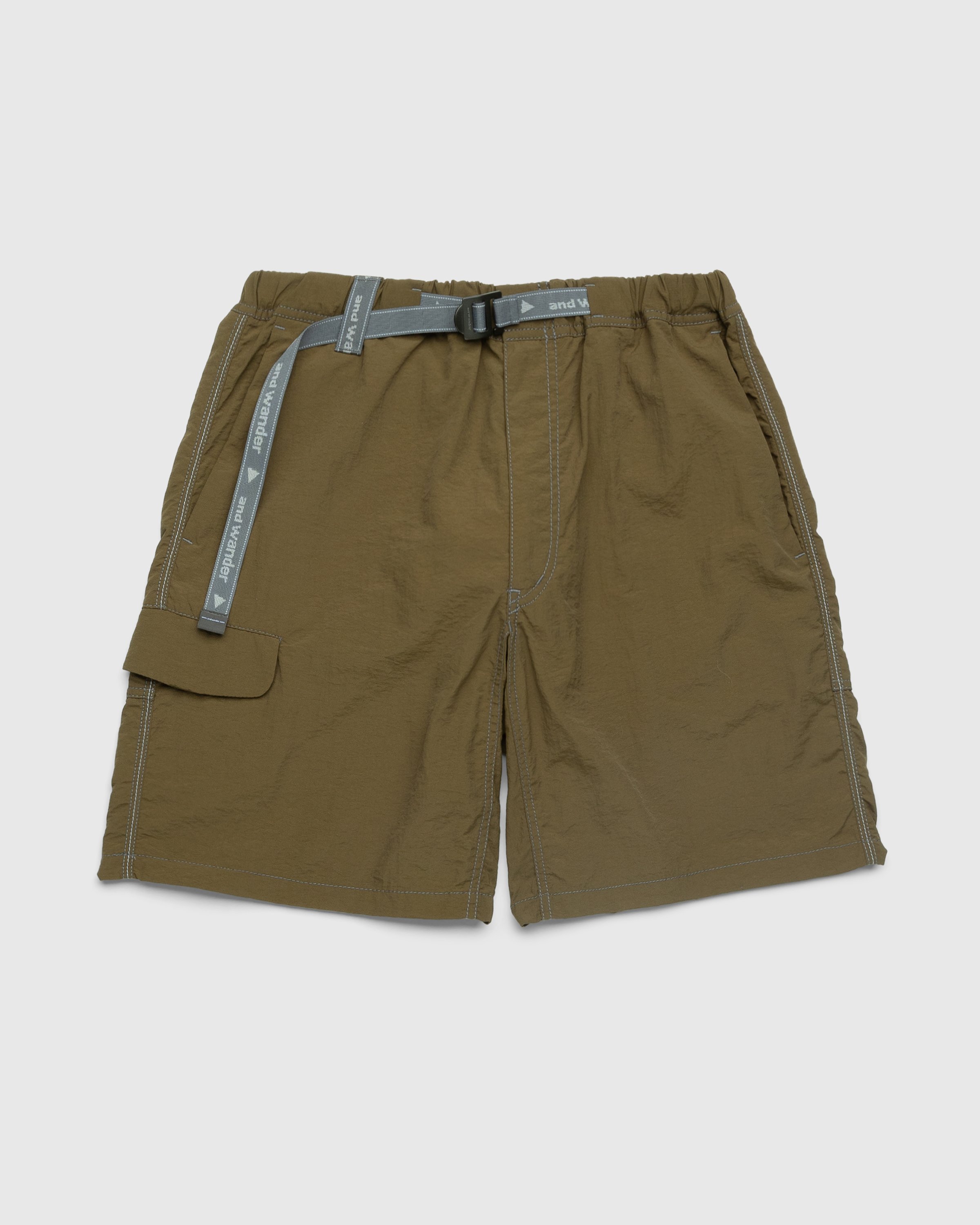 And Wander - Ny Taffeta Hiker Shorts Khaki - Clothing - Green - Image 1