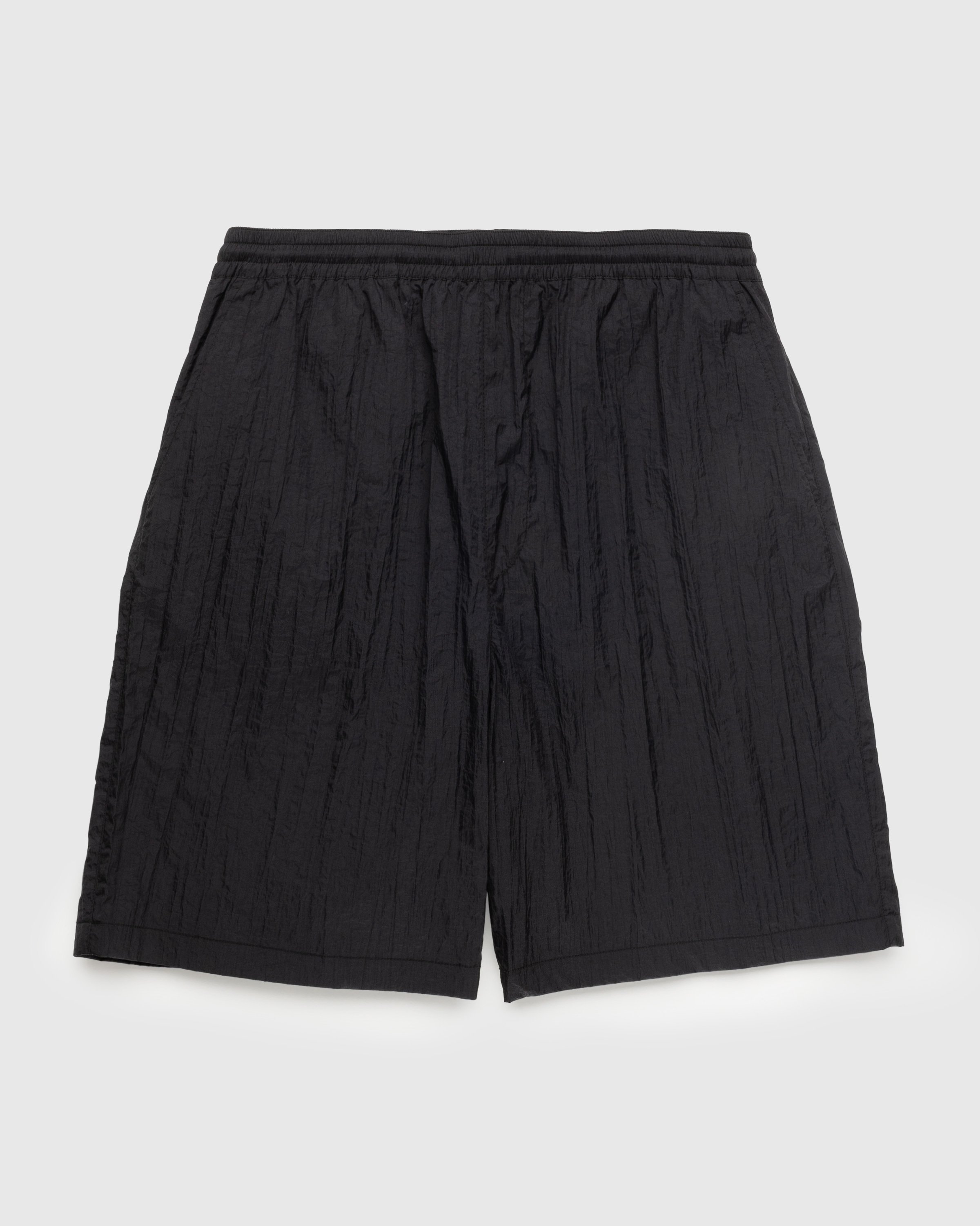 Highsnobiety - Texture Nylon Mid Length Elastic Shorts Black - Clothing - Black - Image 1