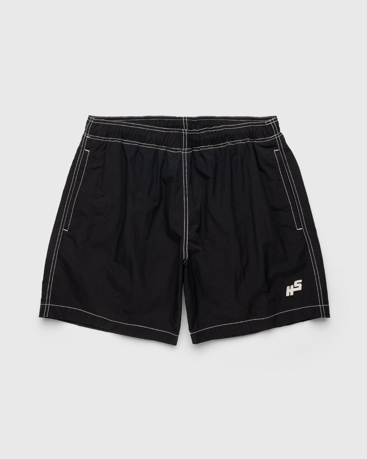 Highsnobiety - Contrast Brushed Nylon Water Shorts Black - Clothing - Black - Image 1