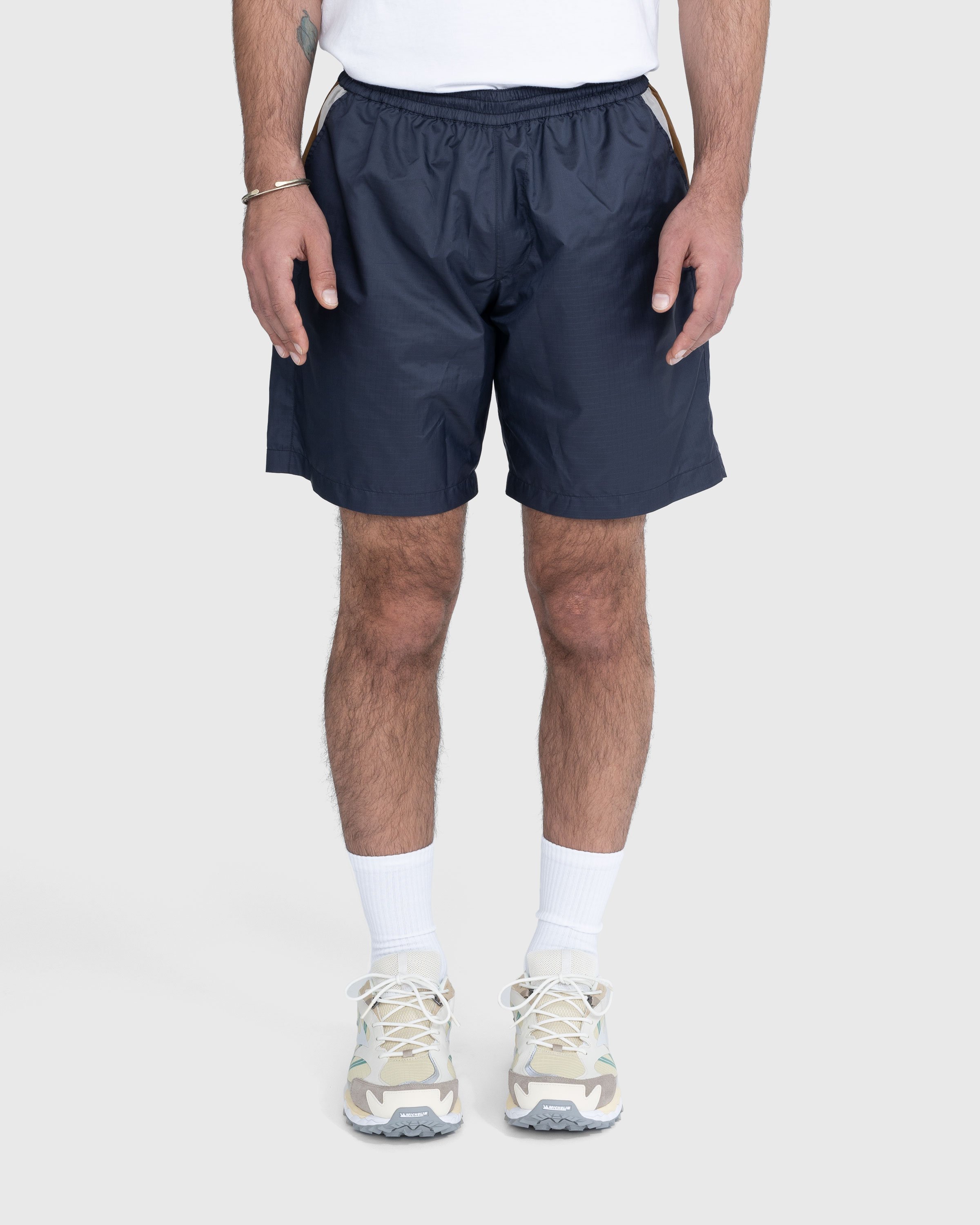 Highsnobiety - Mix Panel Nylon Shorts Navy/Brown - Clothing - Blue - Image 2