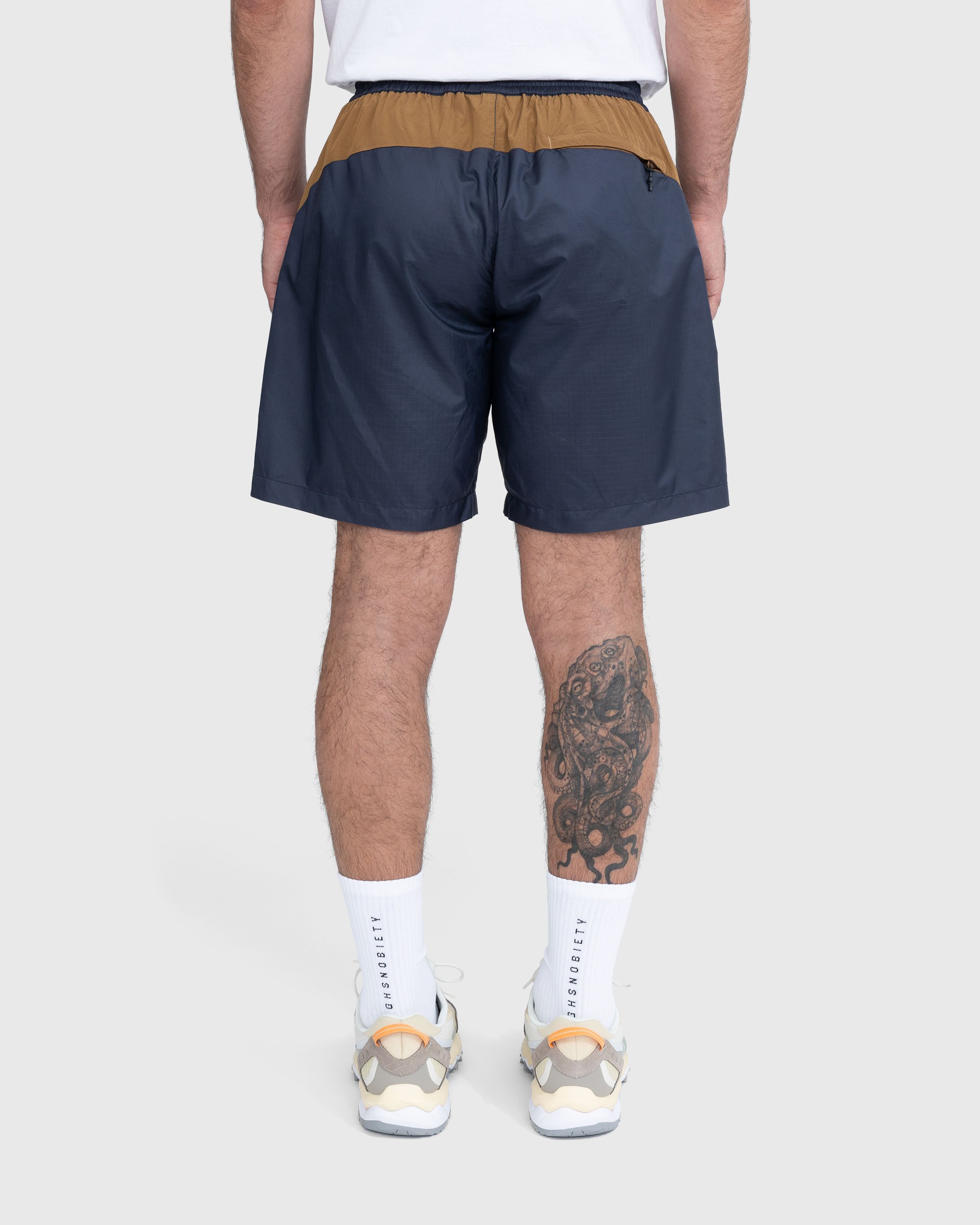 Highsnobiety - Mix Panel Nylon Shorts Navy/Brown - Clothing - Blue - Image 3
