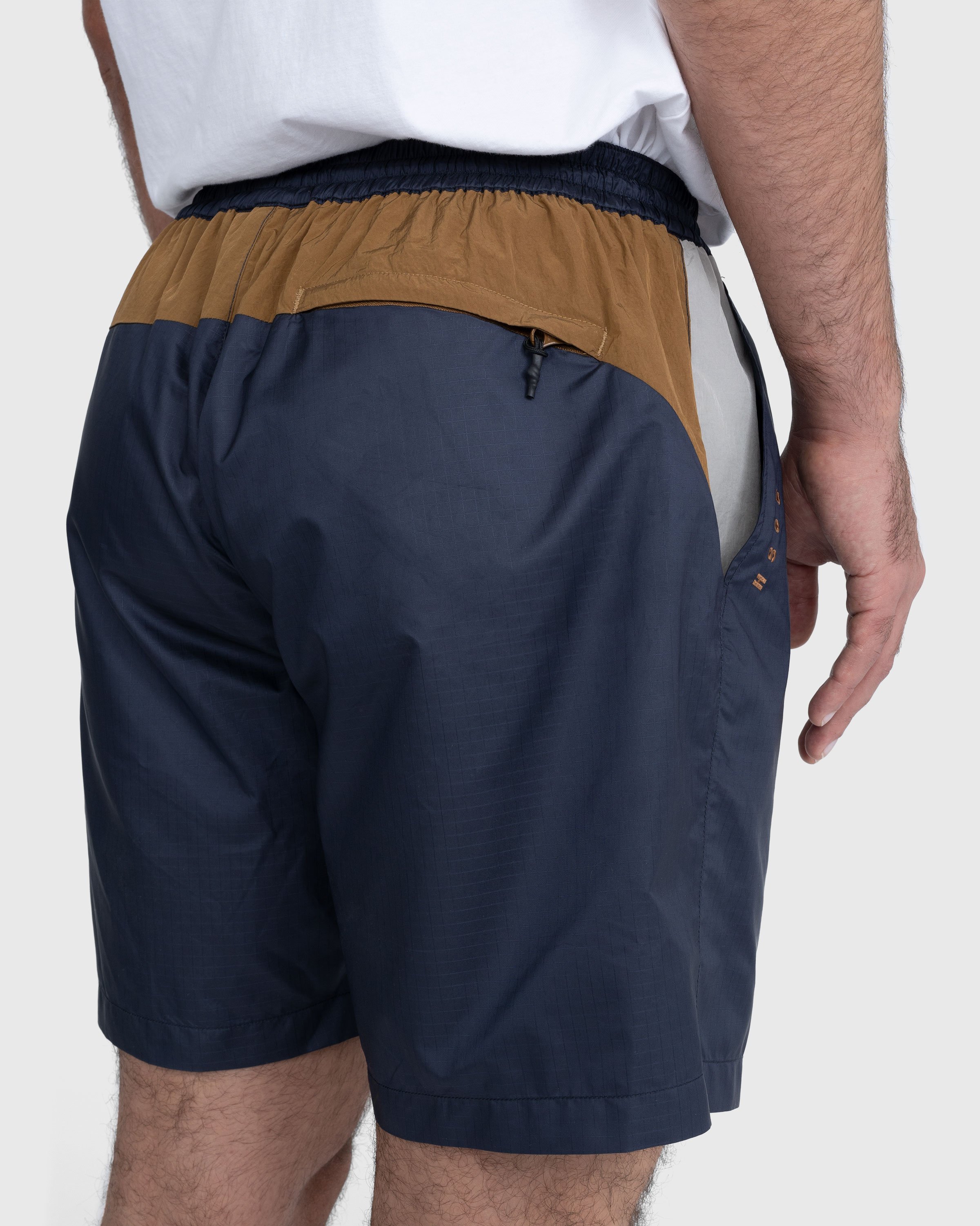 Highsnobiety - Mix Panel Nylon Shorts Navy/Brown - Clothing - Blue - Image 6
