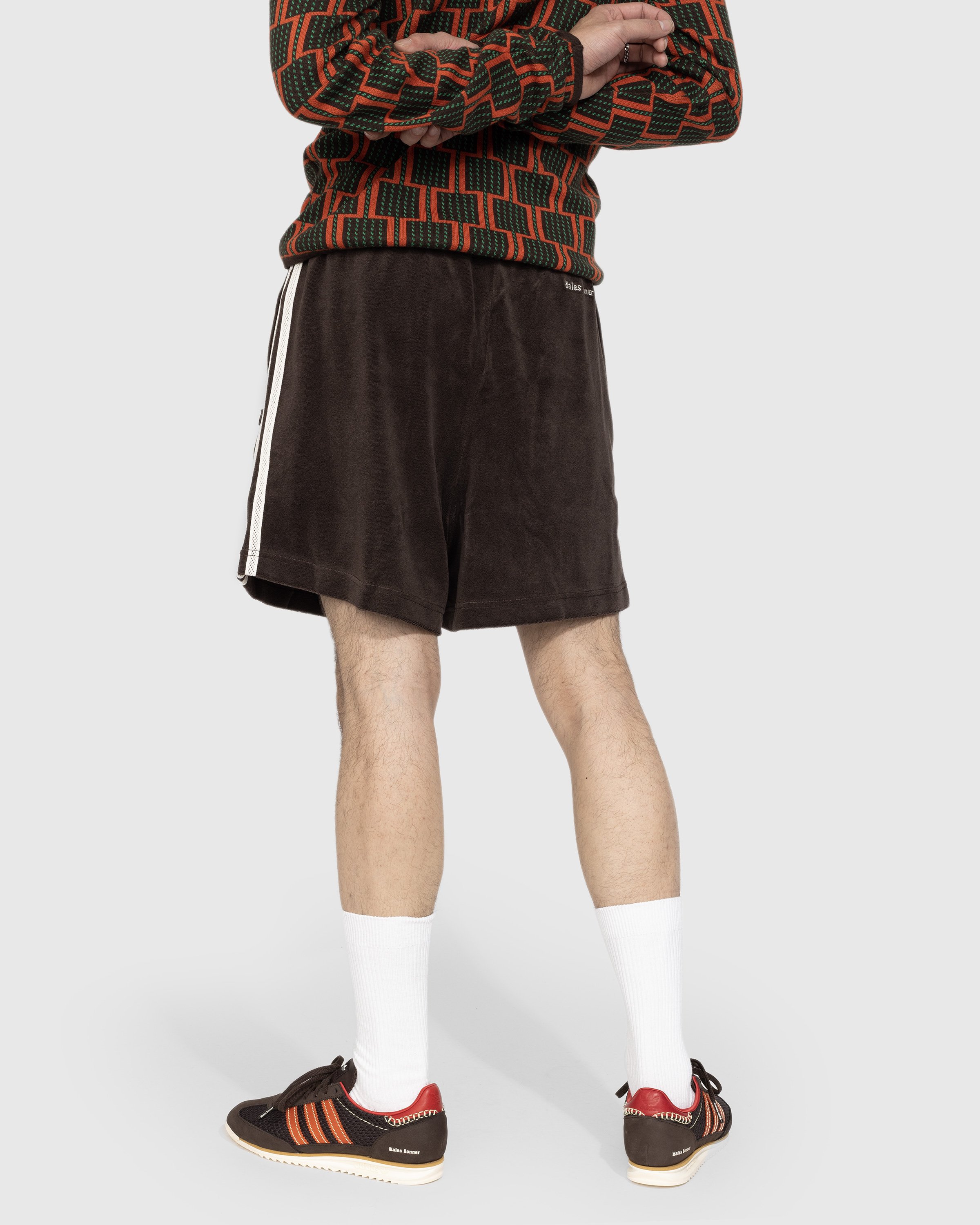 Adidas x Wales Bonner - Cotton Blend Shorts Dark Brown - Clothing - Brown - Image 3