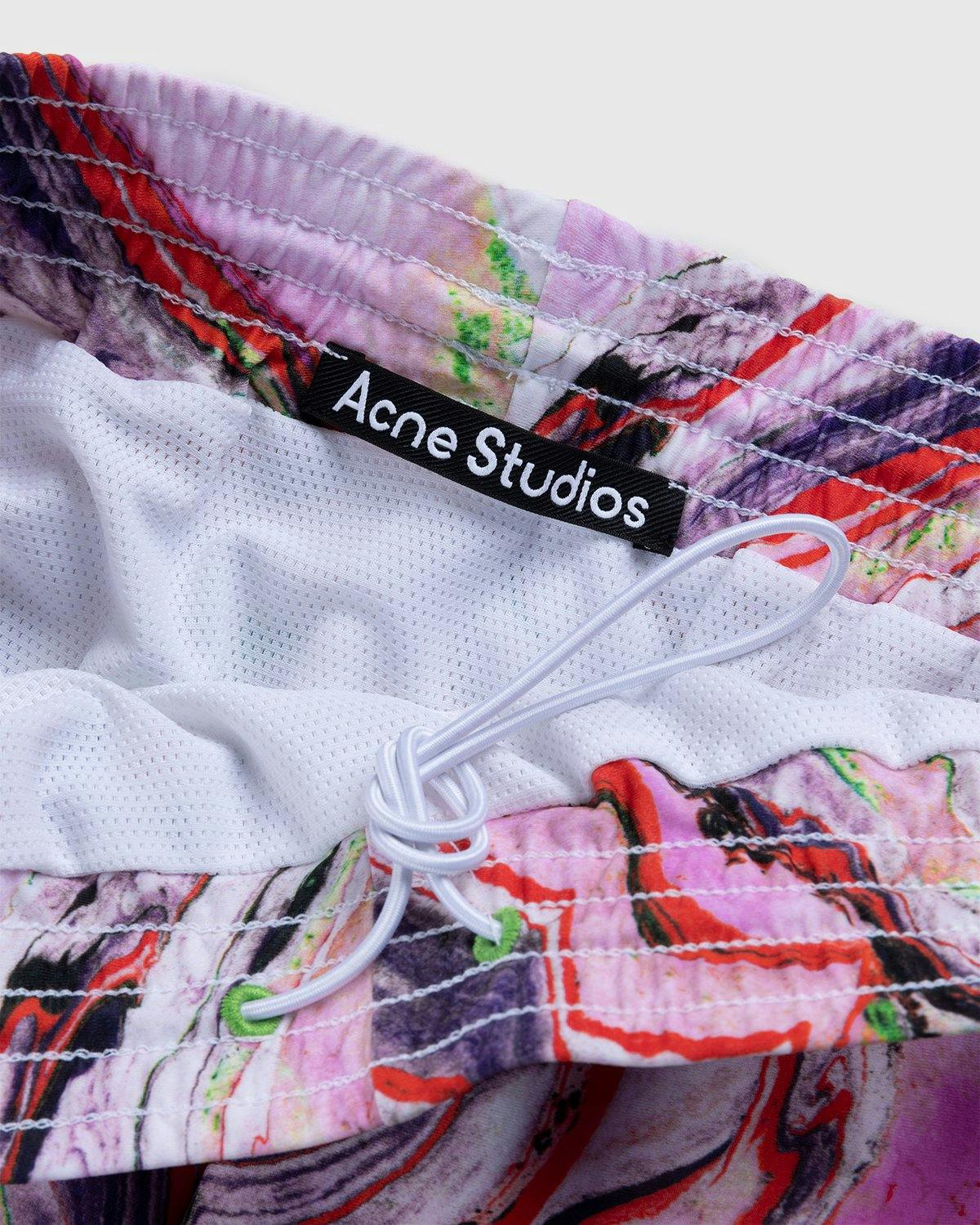 Acne Studios - Marble Swim Shorts Neon Red - Clothing - Red - Image 3