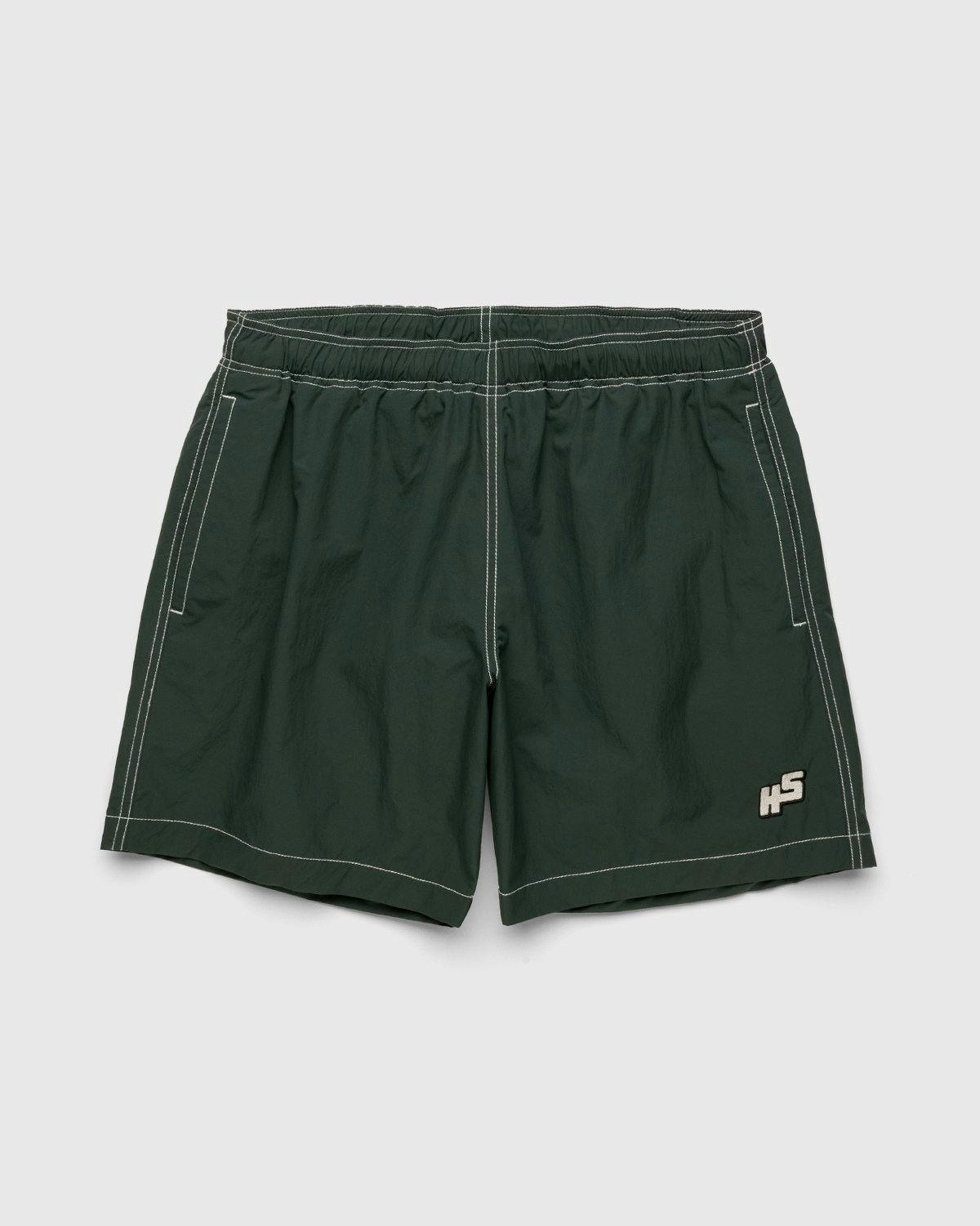 Highsnobiety - Contrast Brushed Nylon Water Shorts Green - Clothing - Green - Image 1