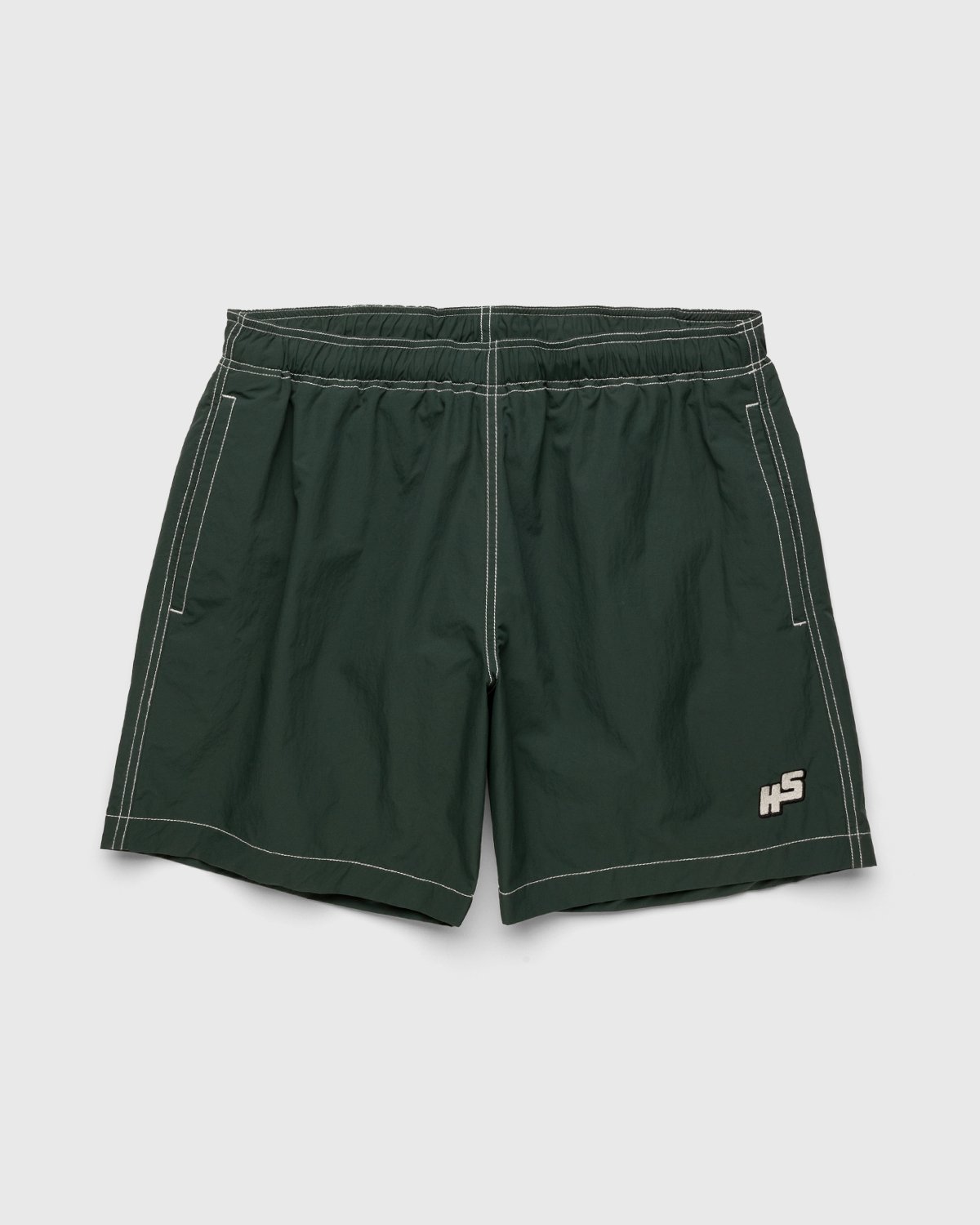 Highsnobiety - Contrast Brushed Nylon Water Shorts Green - Clothing - Green - Image 1