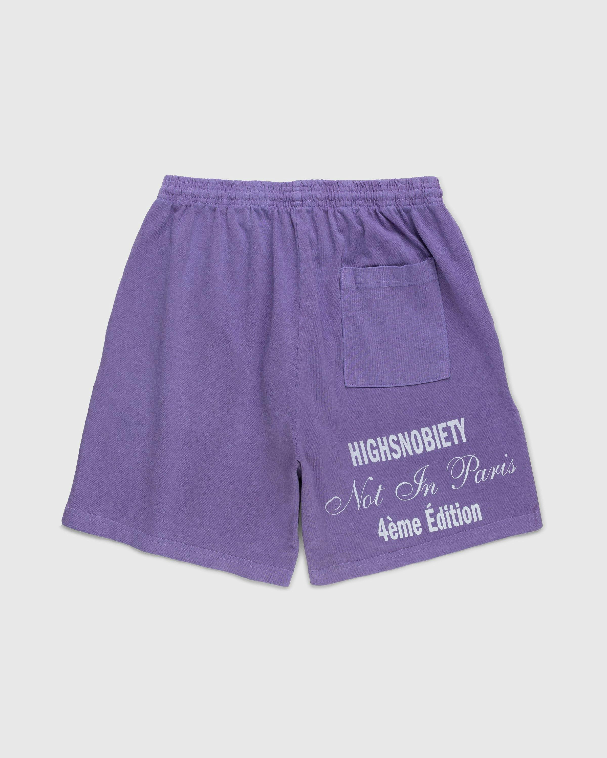 Bstroy x Highsnobiety - Not In Paris 4 Flower Sweatshorts Lavender - Clothing - Purple - Image 2