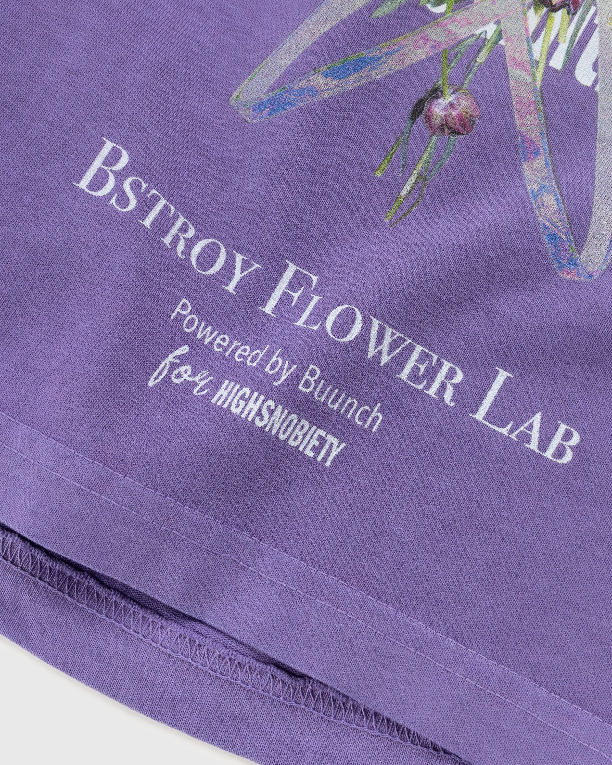 Bstroy x Highsnobiety - Not In Paris 4 Flower Sweatshorts Lavender - Clothing - Purple - Image 4
