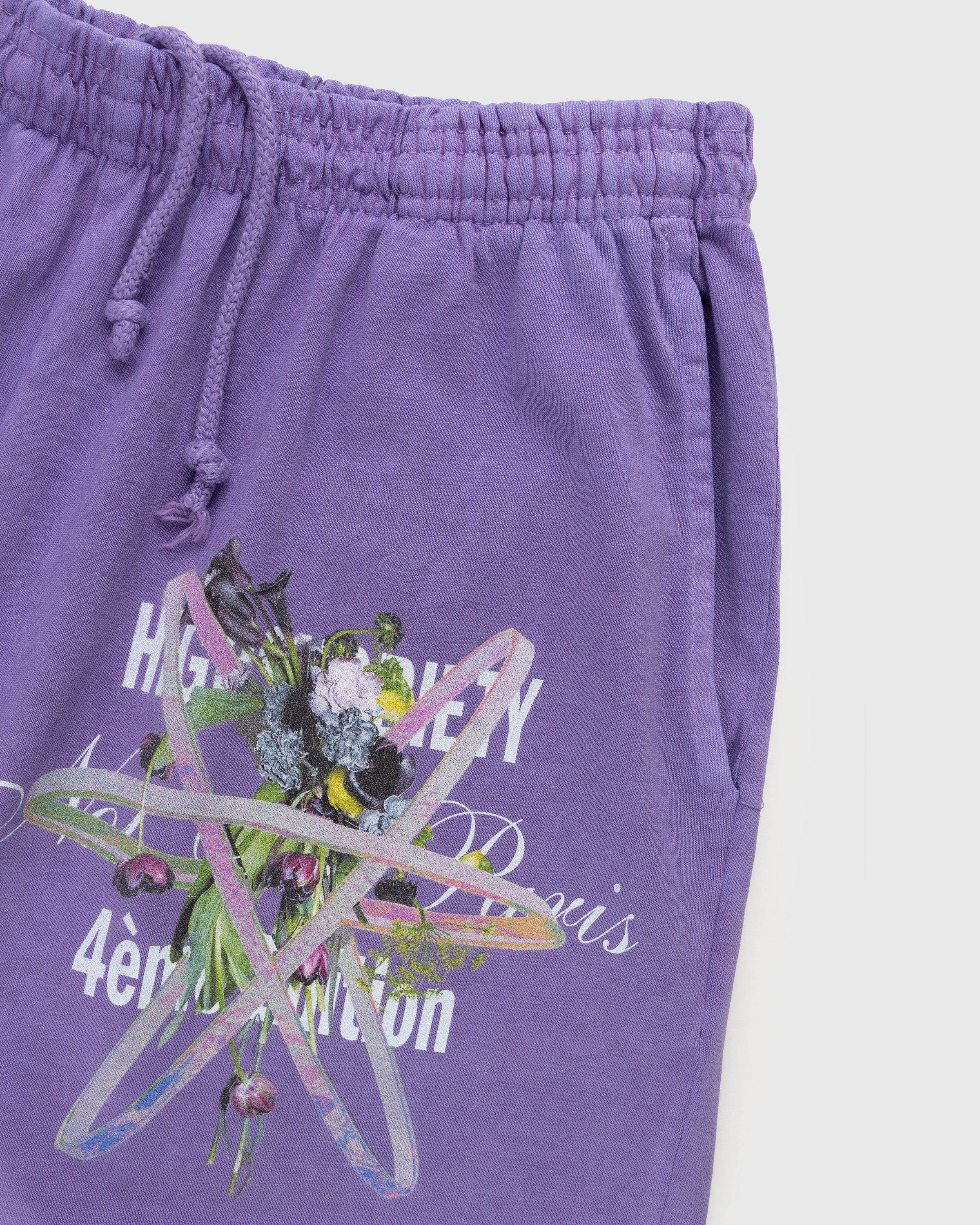 Bstroy x Highsnobiety - Not In Paris 4 Flower Sweatshorts Lavender - Clothing - Purple - Image 6