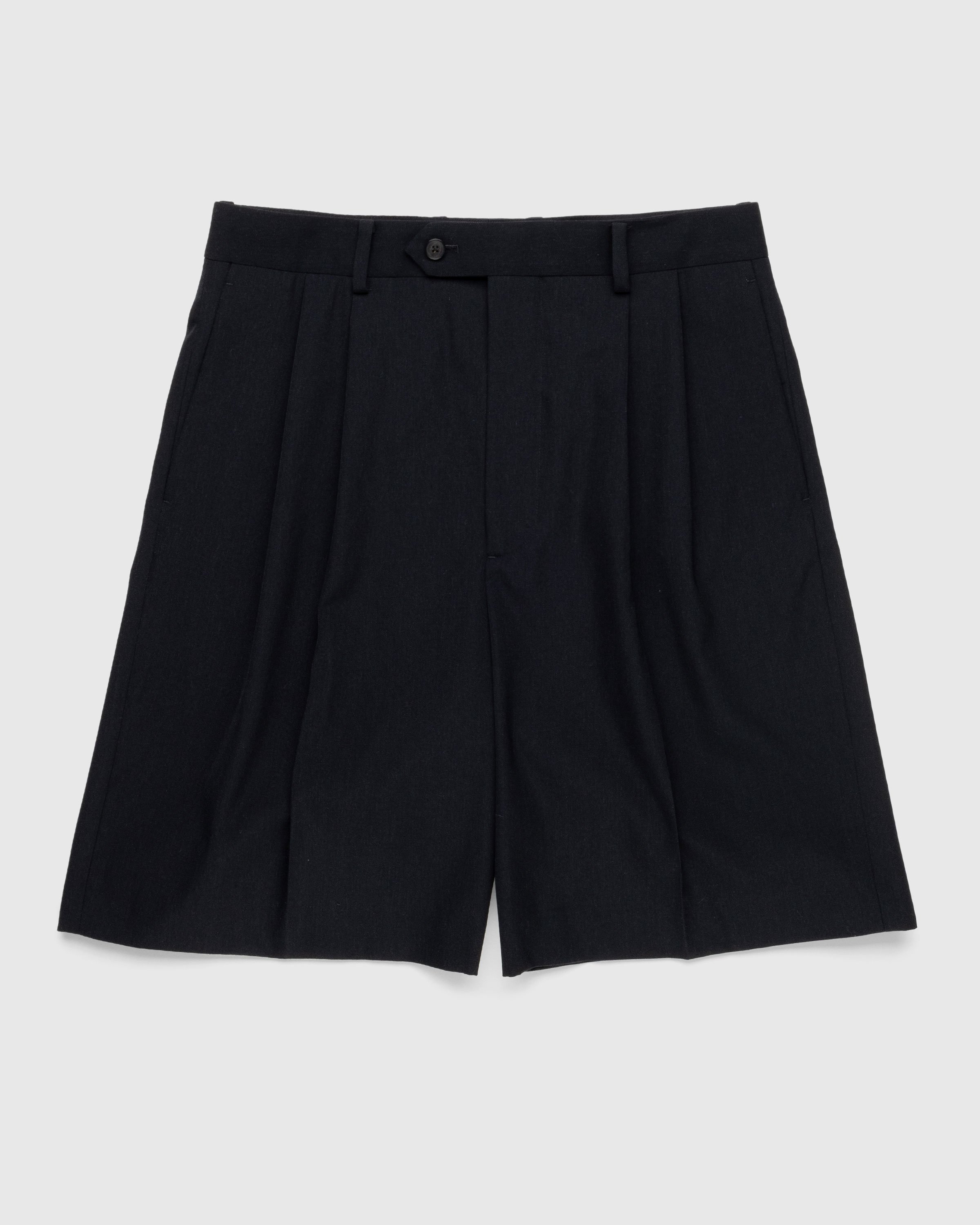 Auralee - Light Wool Max Gabardine Shorts Black - Clothing - Black - Image 1