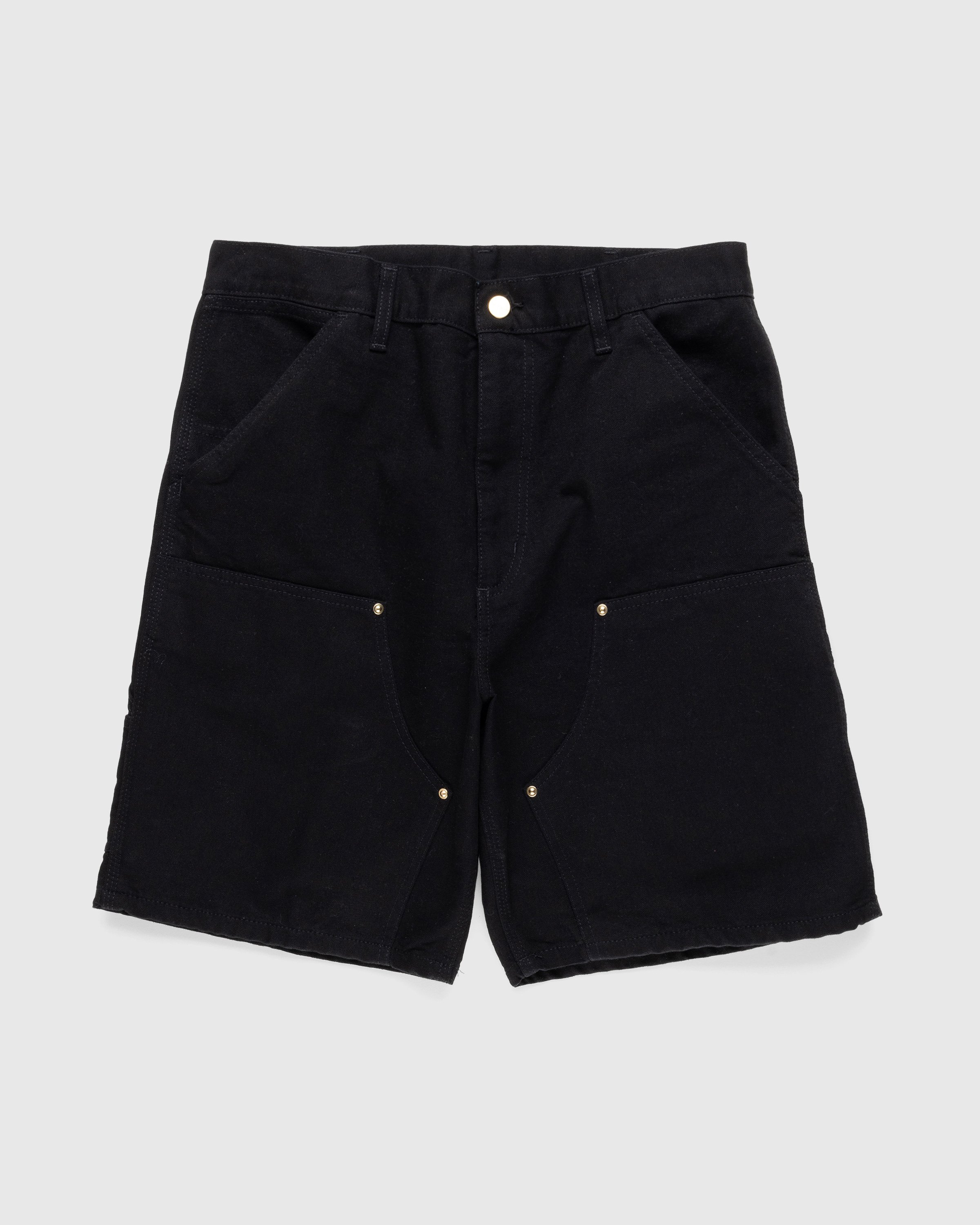 Carhartt WIP - Double Knee Short Rinsed Black - Clothing - Black - Image 1