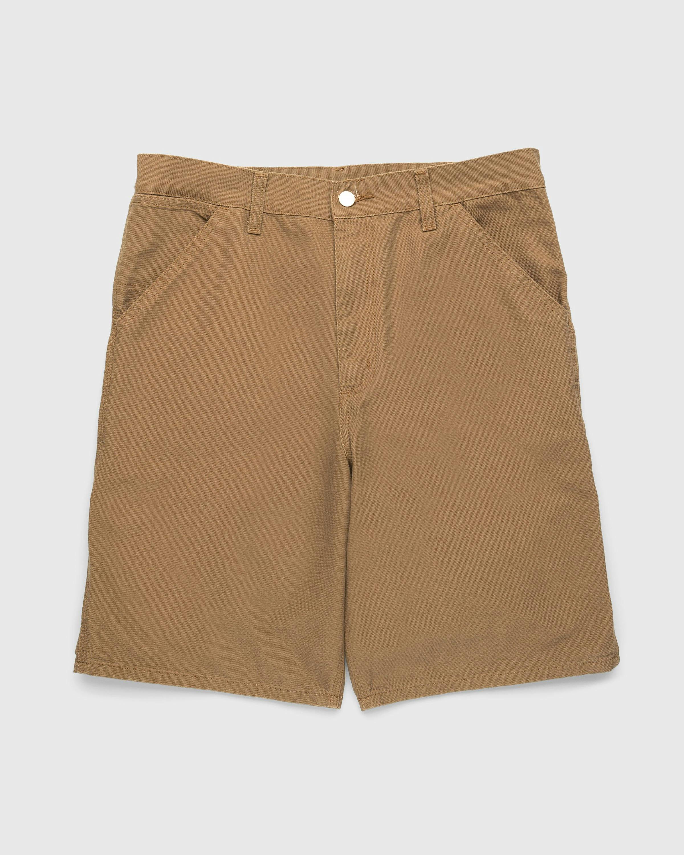 Carhartt WIP - Single Knee Short Rinshed Hamilton Brown - Clothing - Brown - Image 1