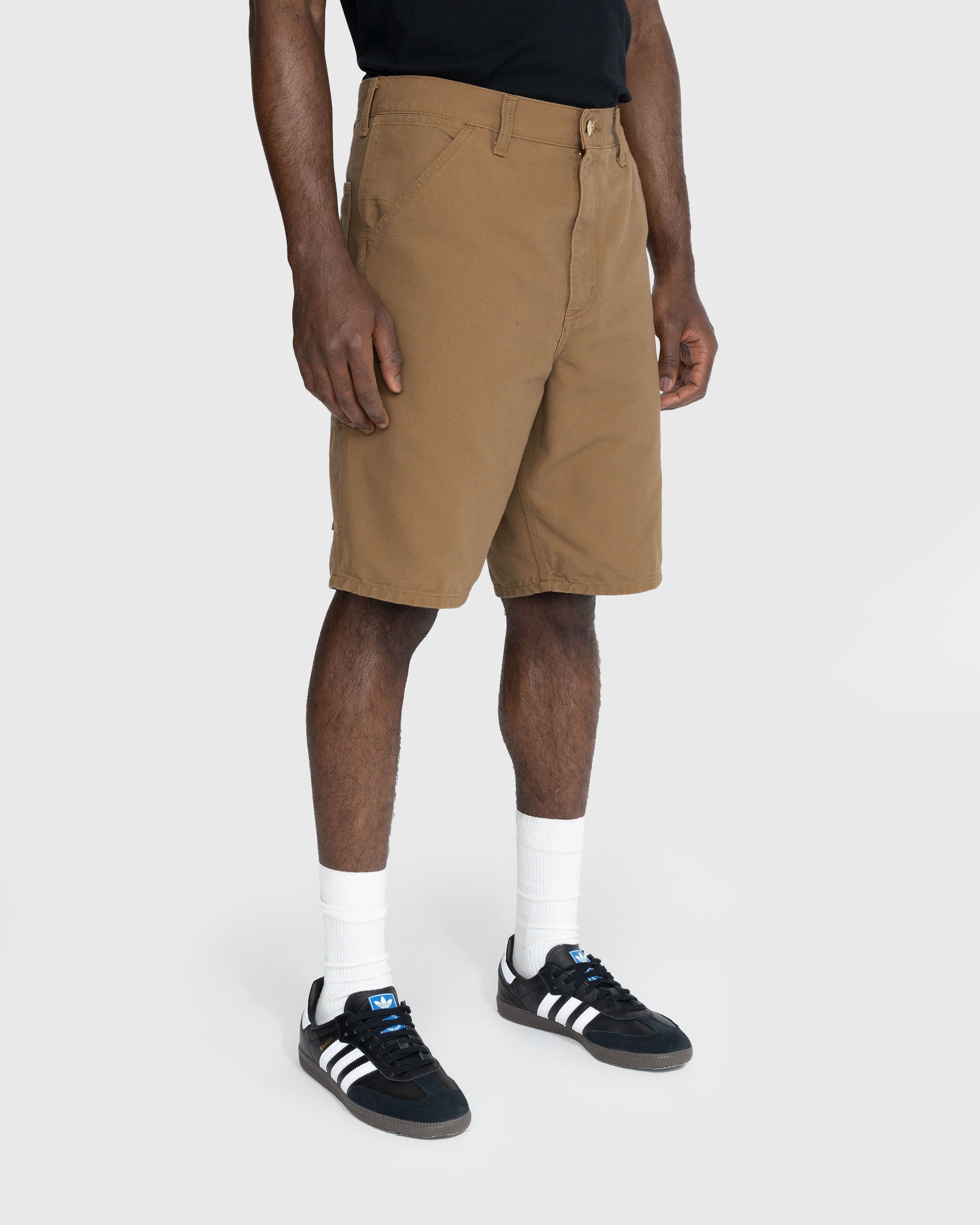 Carhartt WIP - Single Knee Short Rinshed Hamilton Brown - Clothing - Brown - Image 4