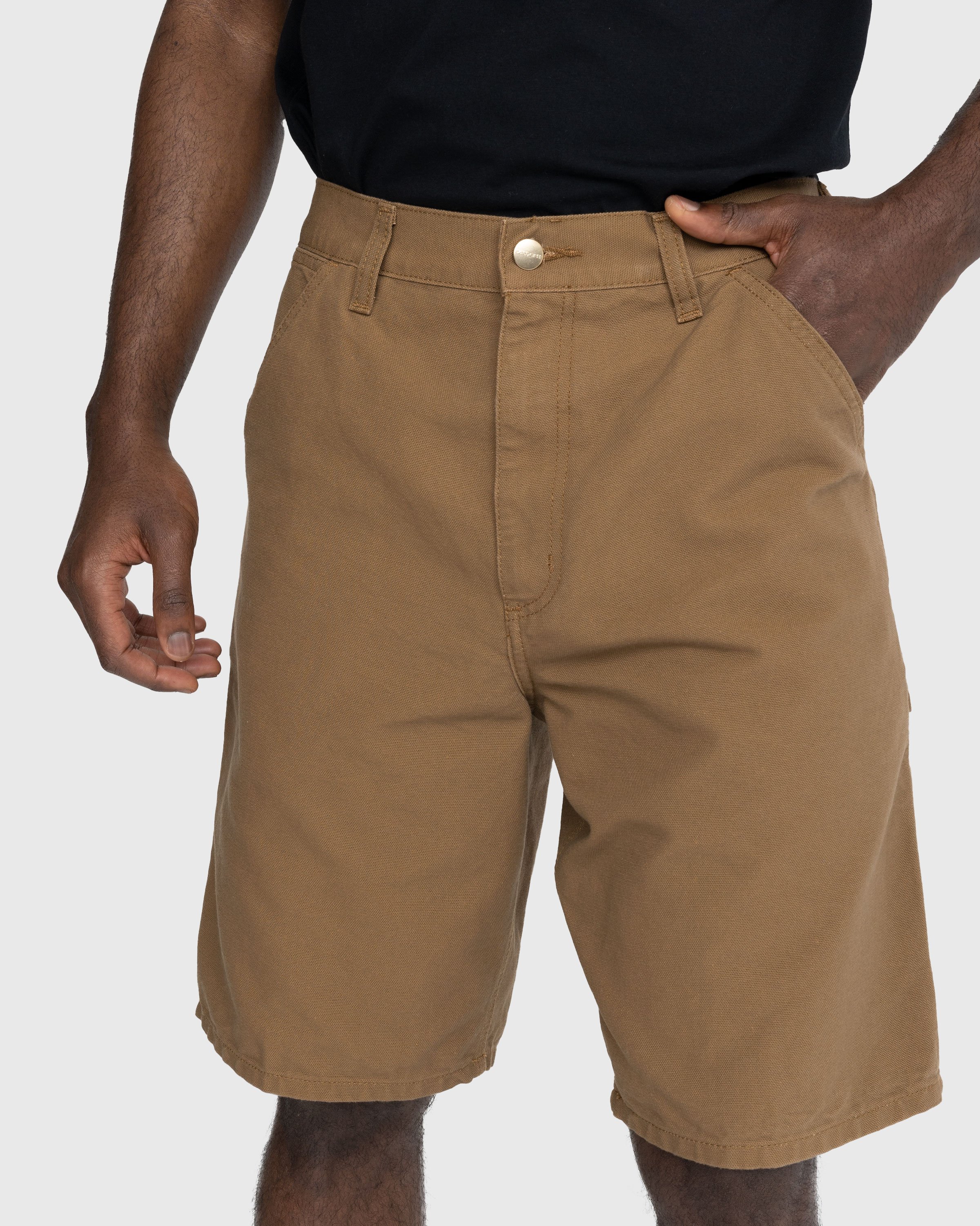 Carhartt WIP - Single Knee Short Rinshed Hamilton Brown - Clothing - Brown - Image 5